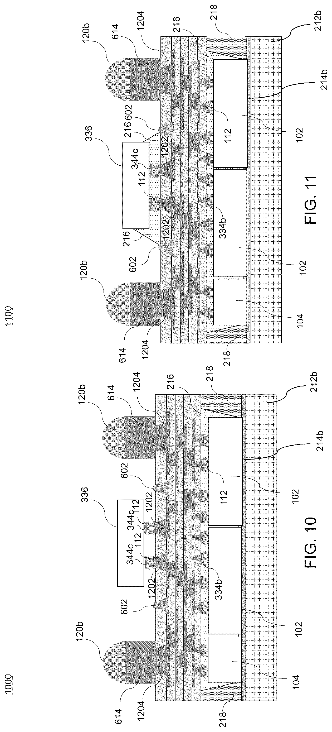 Patent US12622314 Figure 11 – Dam structure for integrated passive device integration and methods of forming the same