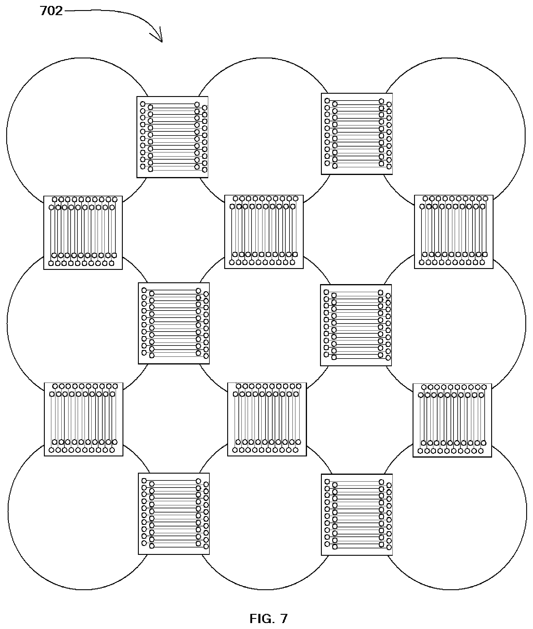 Patent US12622318 Figure 8 – Wafer to wafer high density interconnects