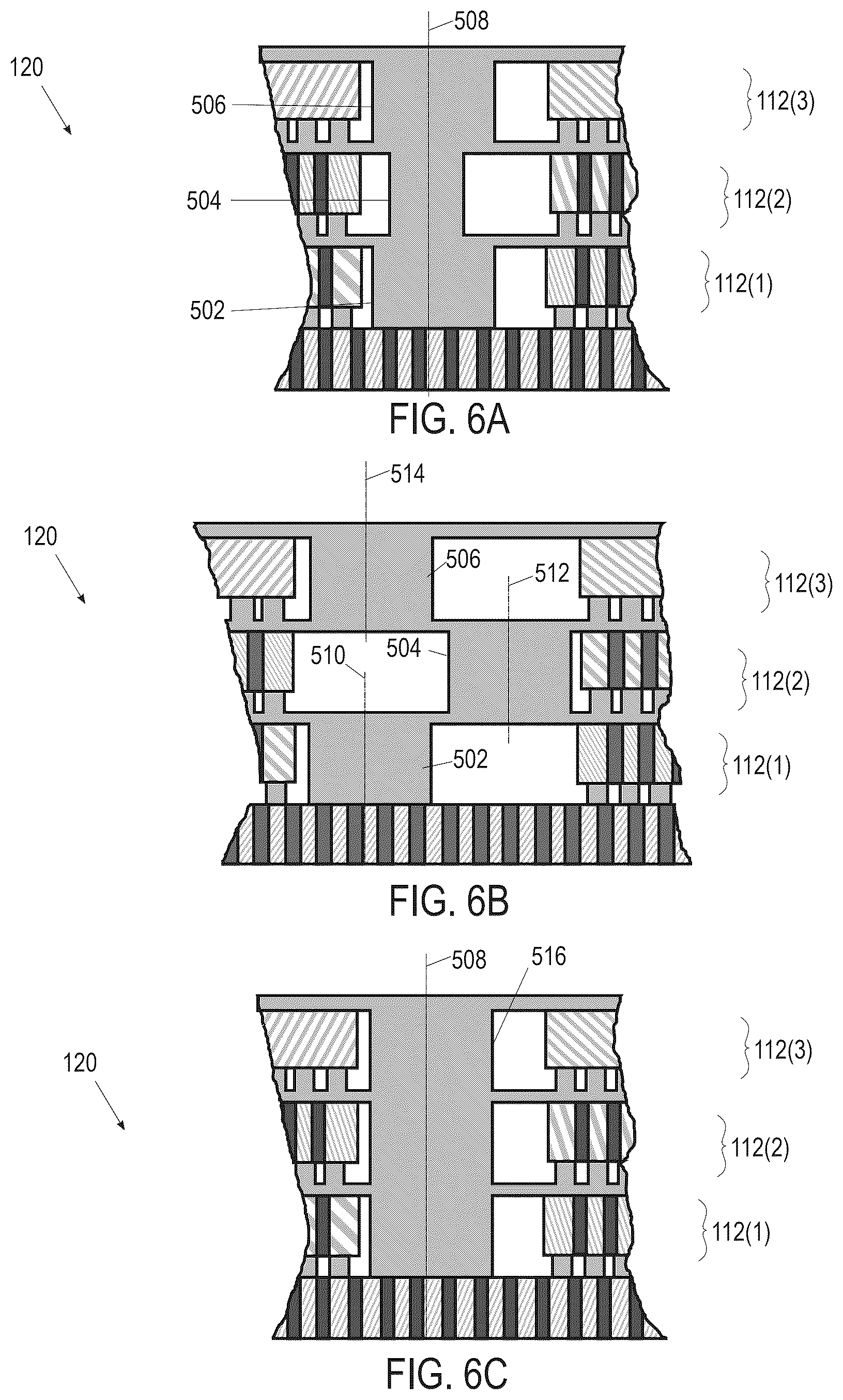 Patent US12622319 Figure 6 – Stacked die packaging architecture with conductive vias on interposer