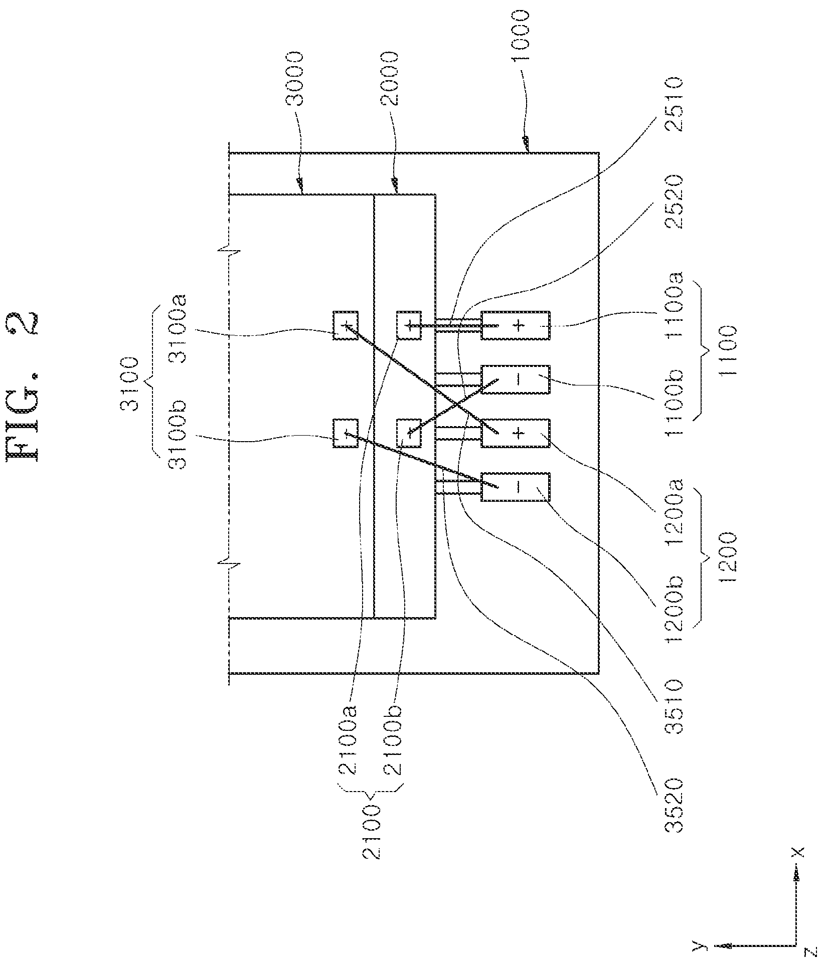 Patent US12622322 Figure 2 – Semiconductor package having ordered wire arrangement between differential pair connection pads