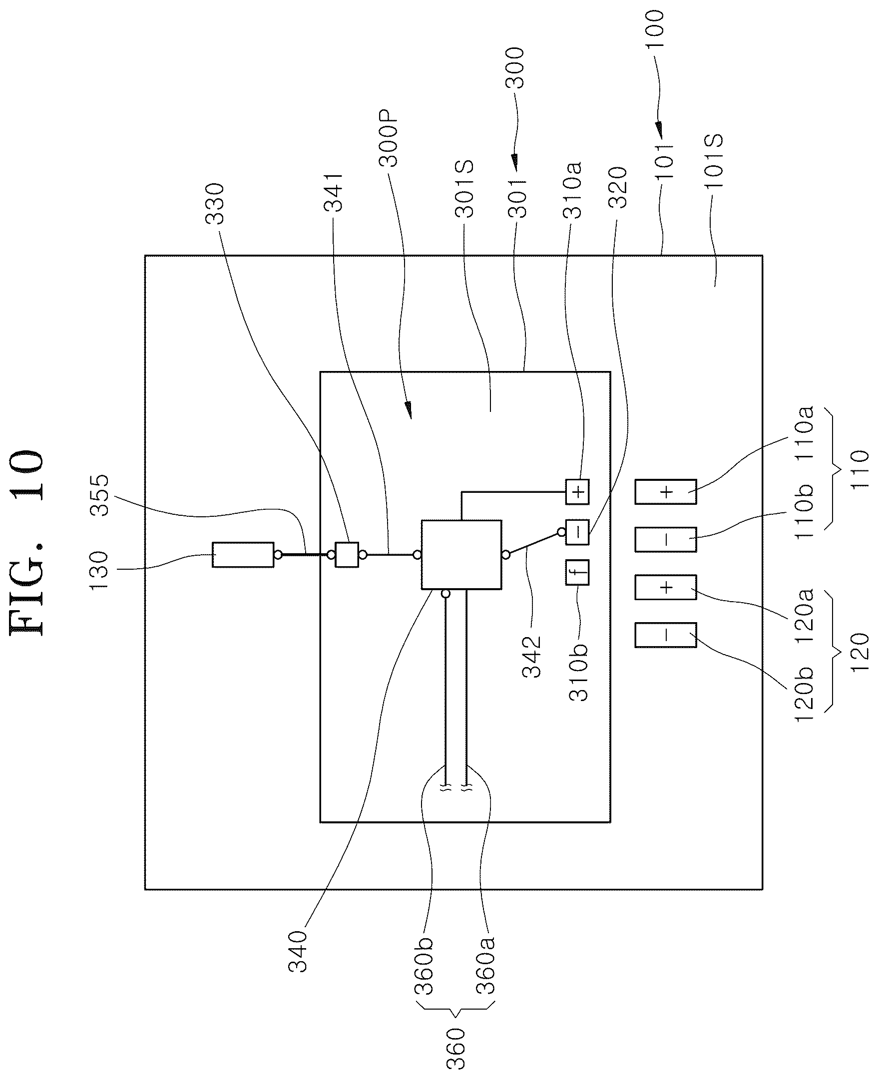 Patent US12622322 Figure 10 – Semiconductor package having ordered wire arrangement between differential pair connection pads