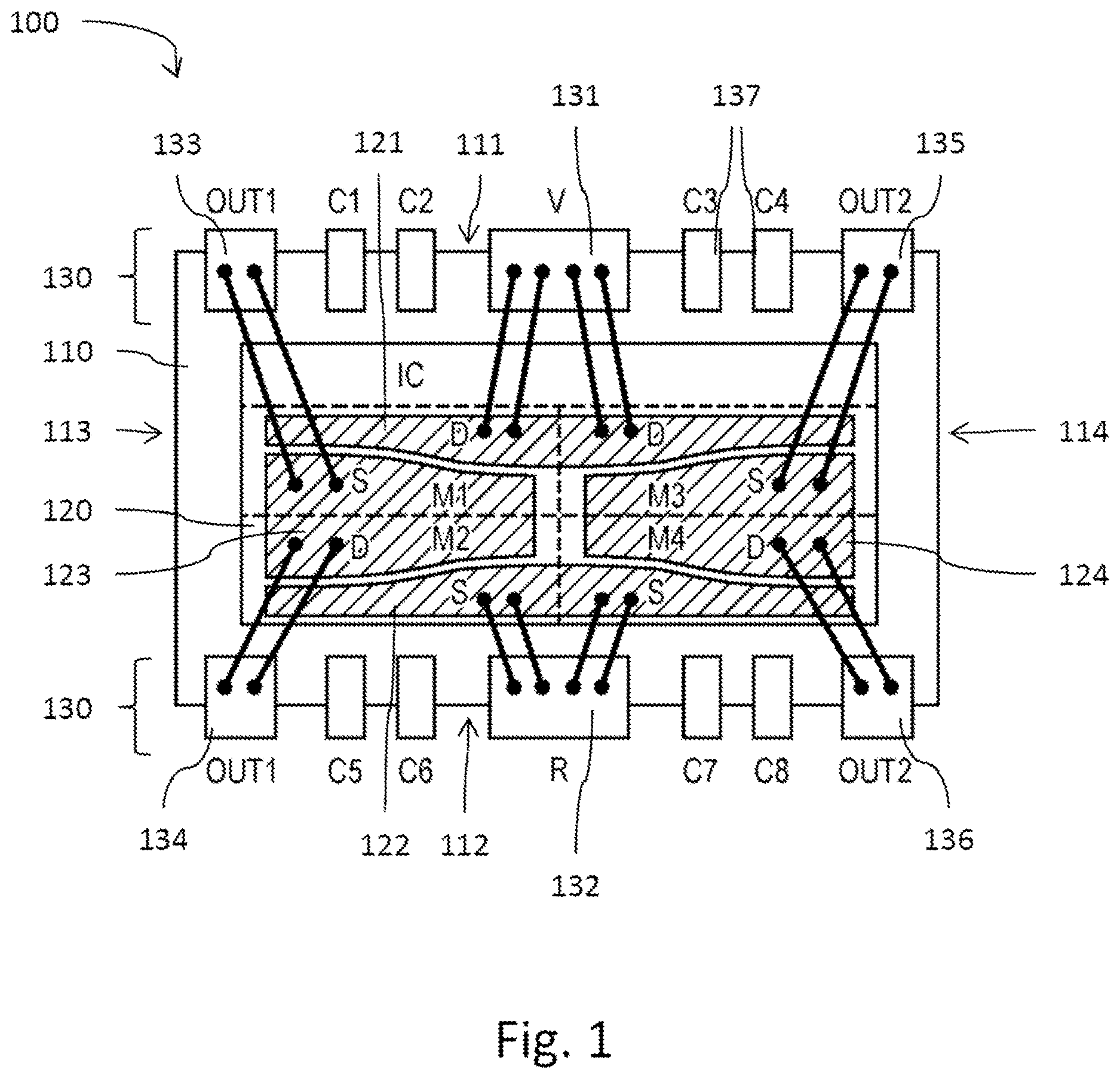 Patent US12622324 — Semiconductor package and method for producing a semiconductor package — Figure 1