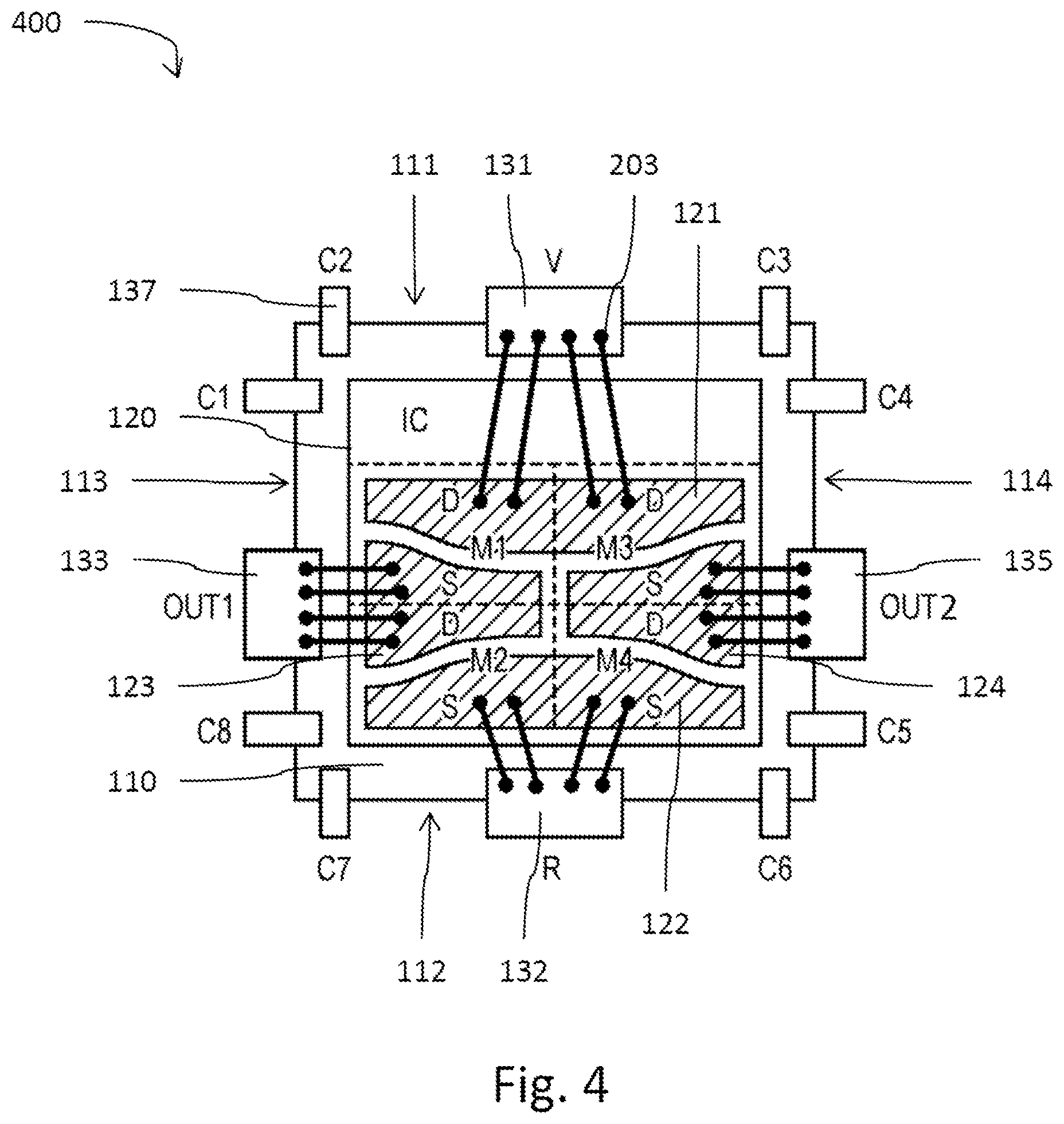Patent US12622324 Figure 4 – Semiconductor package and method for producing a semiconductor package