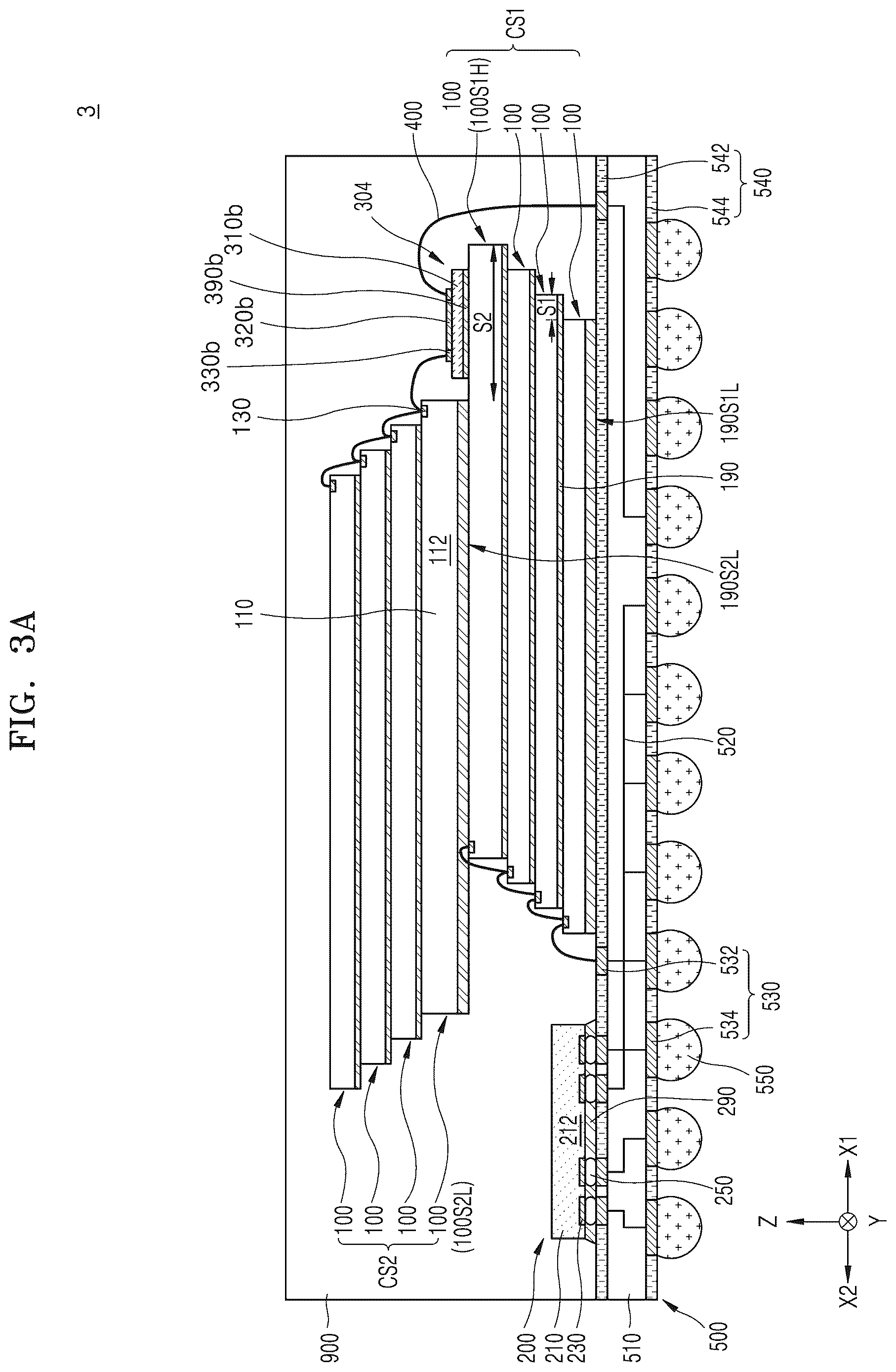 Patent US12622330 Figure 5 – Stacked semiconductor package