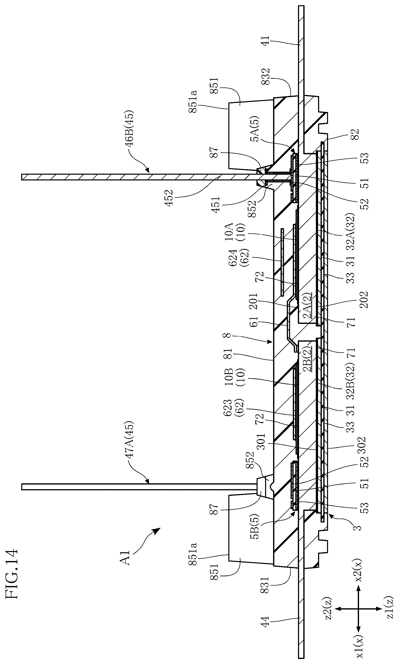 Patent US12622334 Figure 14 – Semiconductor module