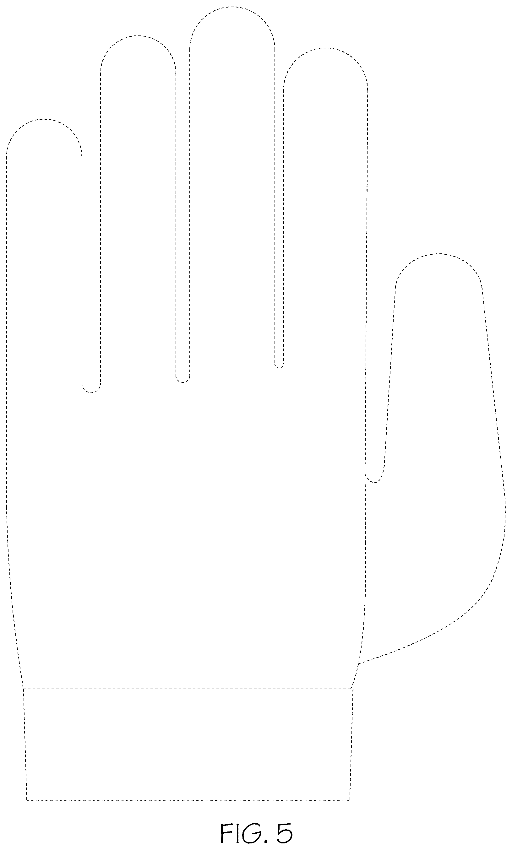 Patent USD1123302 Figure 4 – Glove