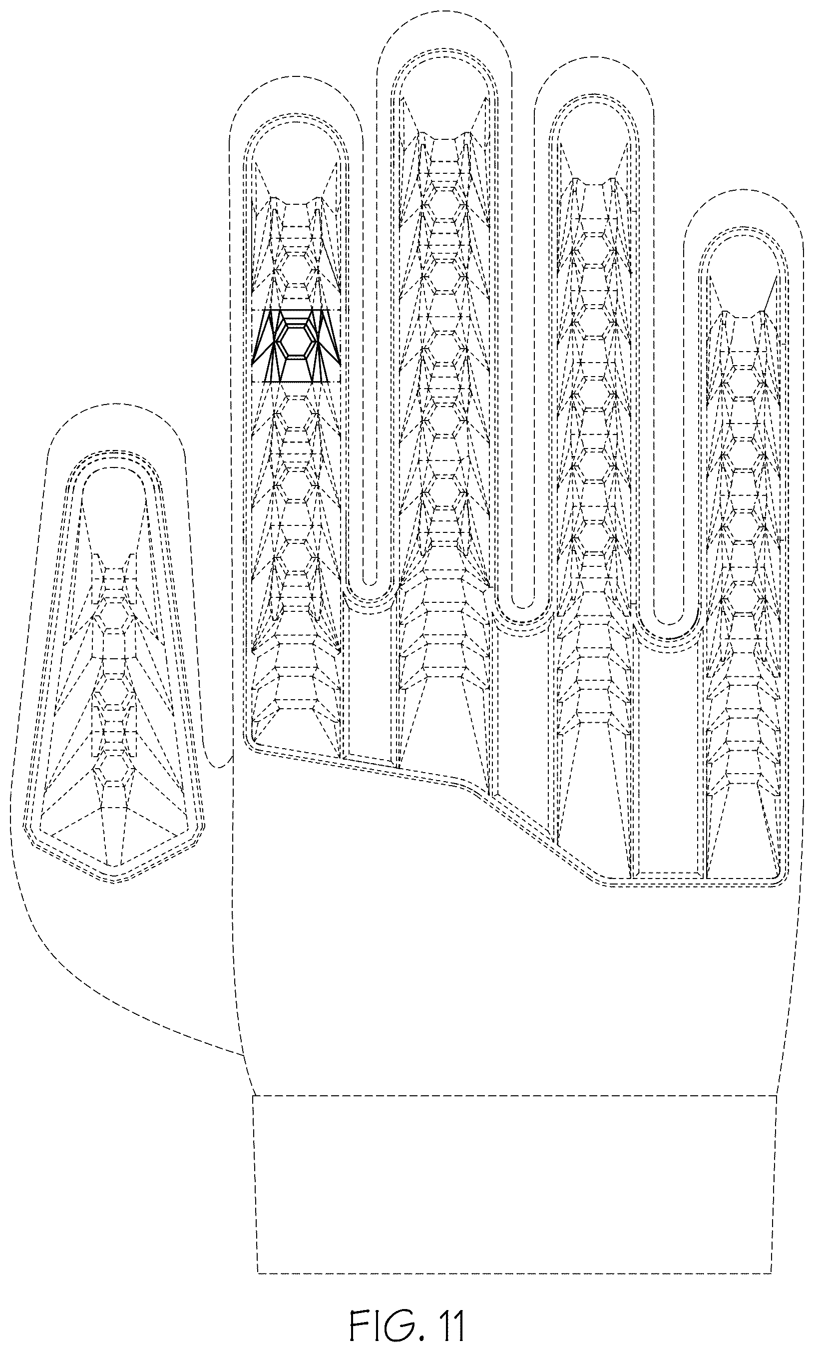 Patent USD1123302 Figure 8 – Glove