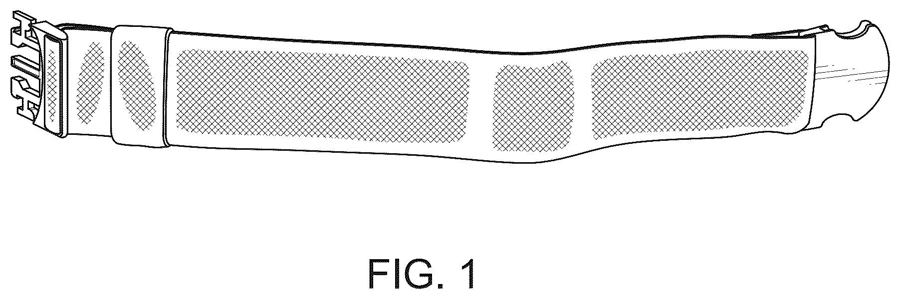 Patent USD1123303 Figure 1 – Belt for ski/snowboard bibs
