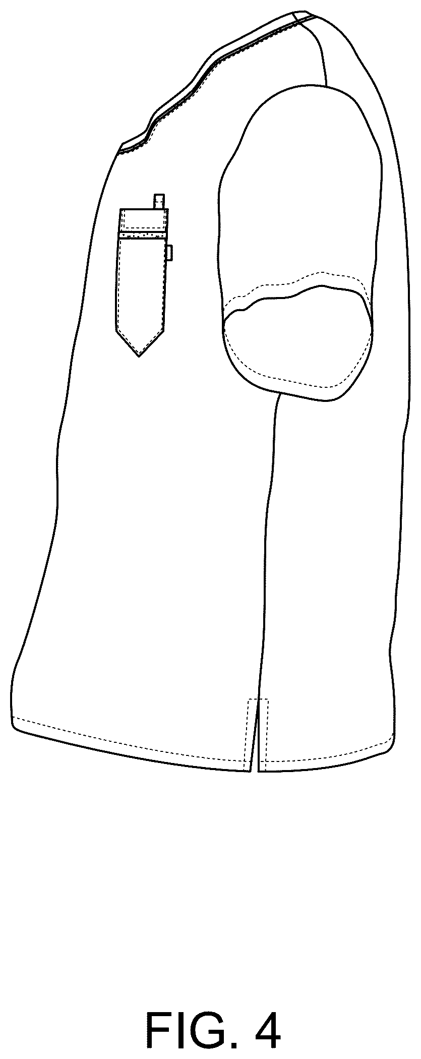 Patent USD1123306 Figure 4 – Medical garment top