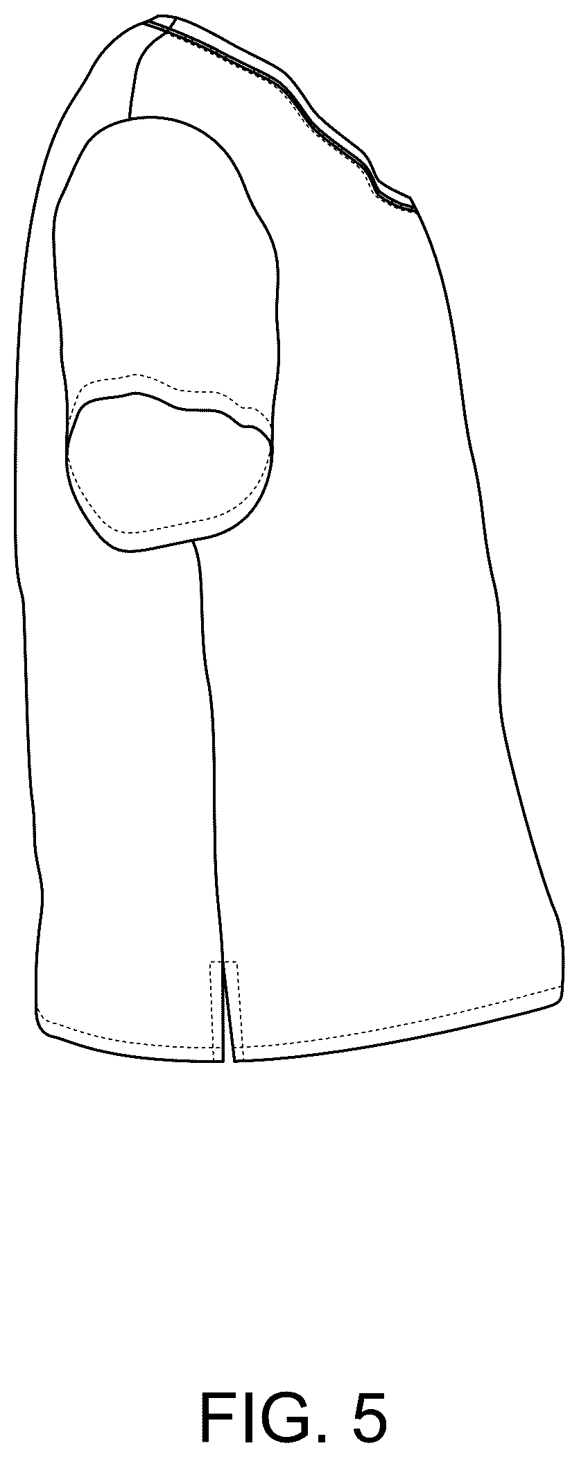 Patent USD1123306 Figure 5 – Medical garment top