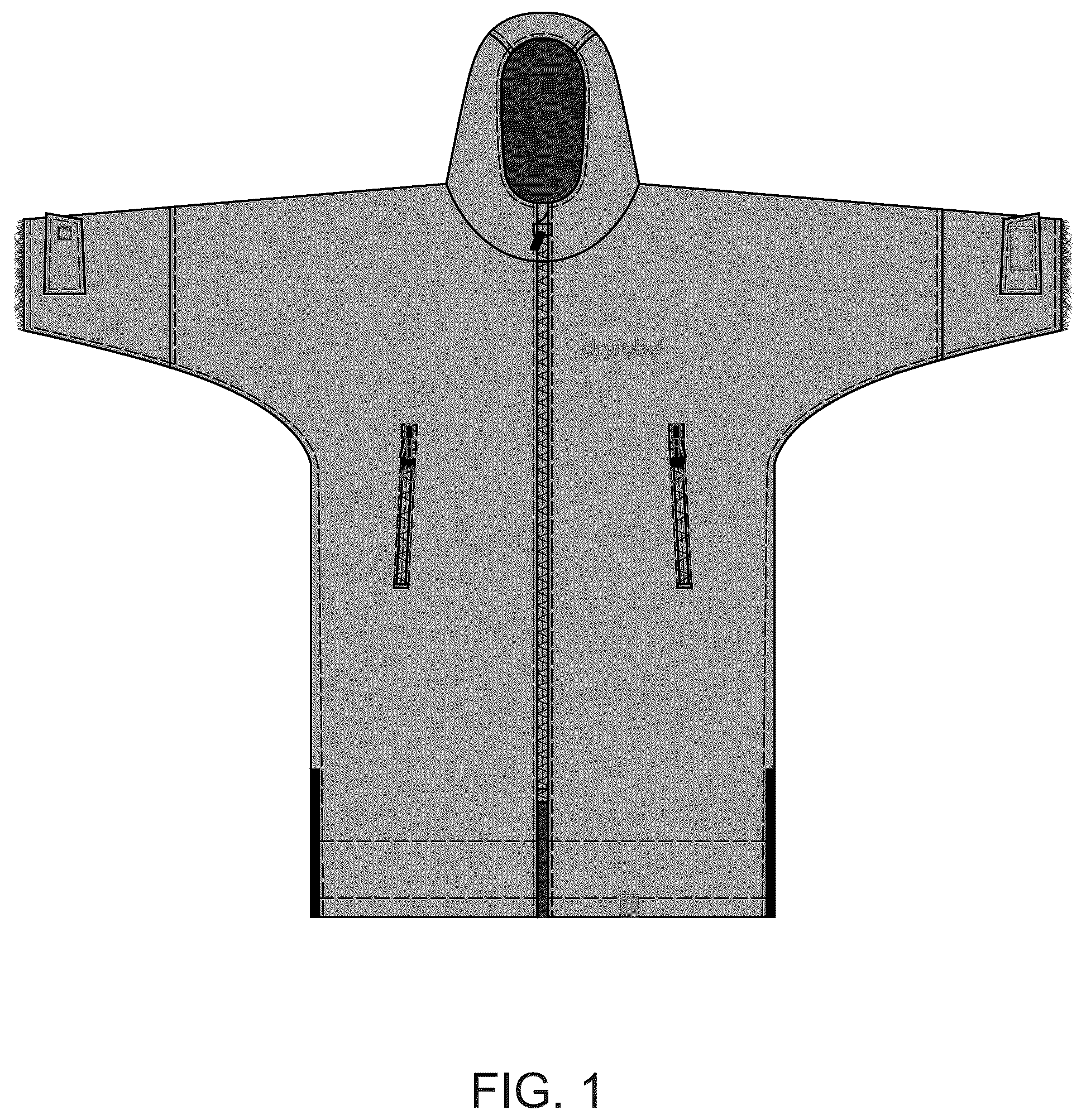 Patent USD1123307 Figure 1 – Garment