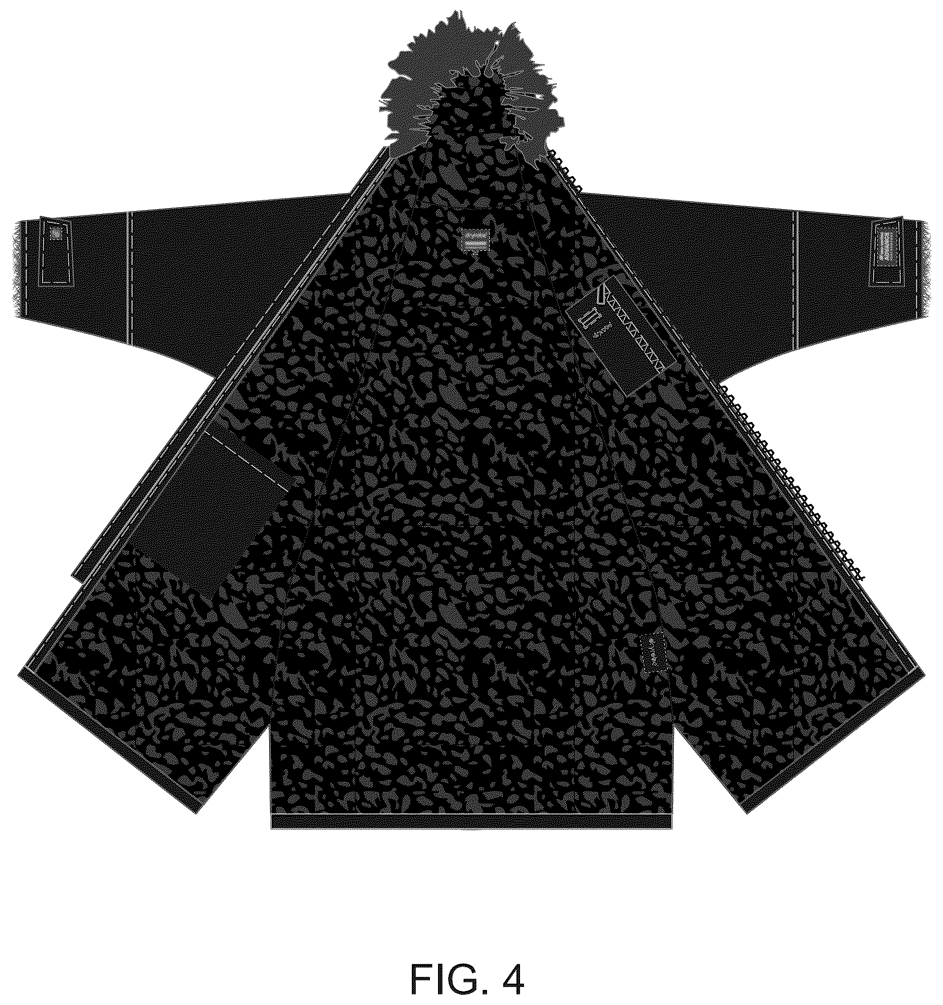 Patent USD1123308 Figure 4 – Garment