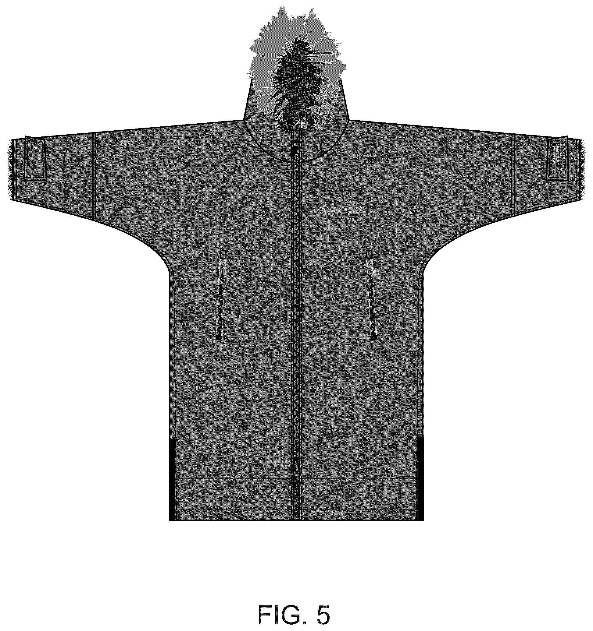 Patent USD1123308 Figure 5 – Garment