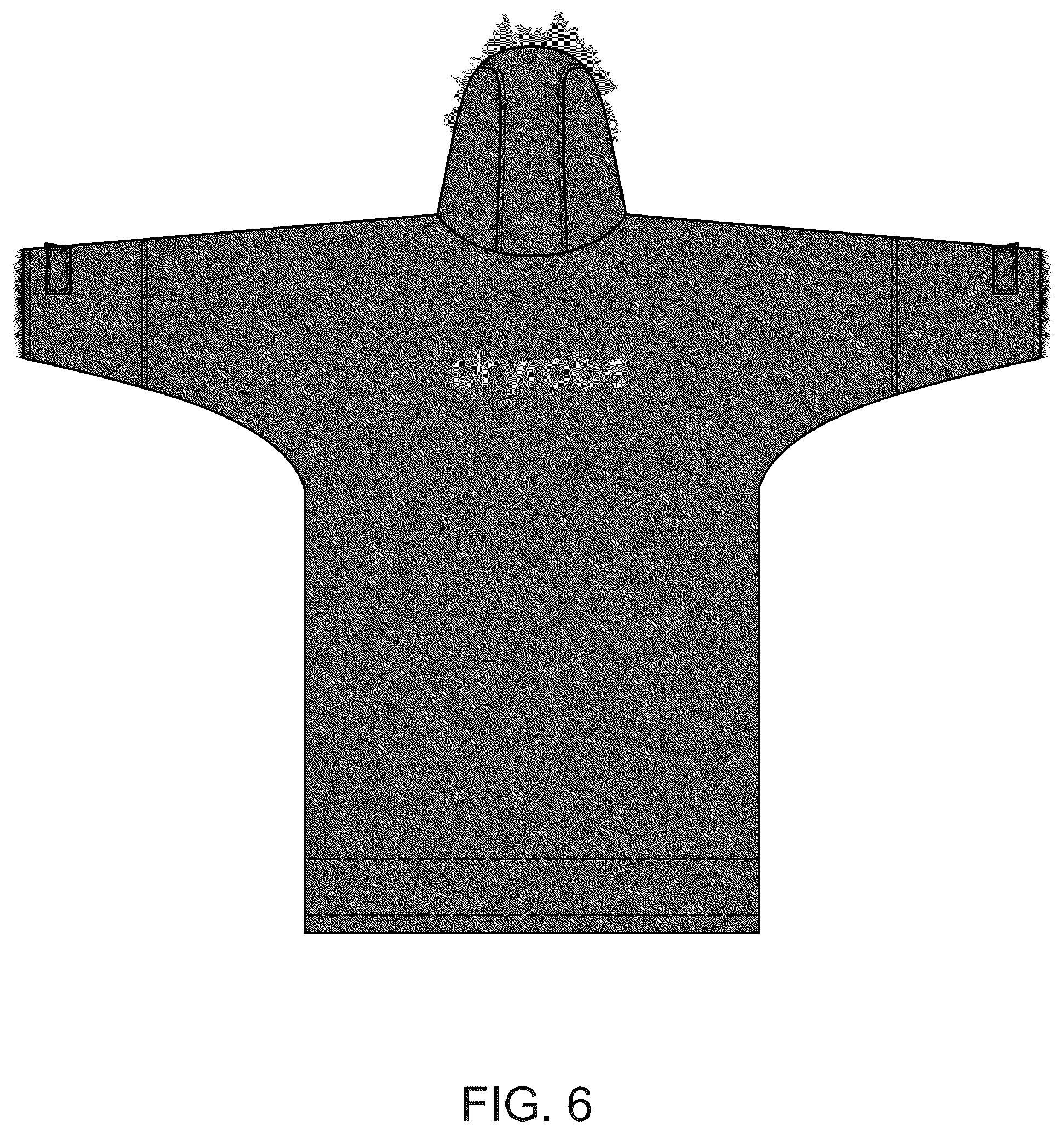 Patent USD1123308 Figure 6 – Garment