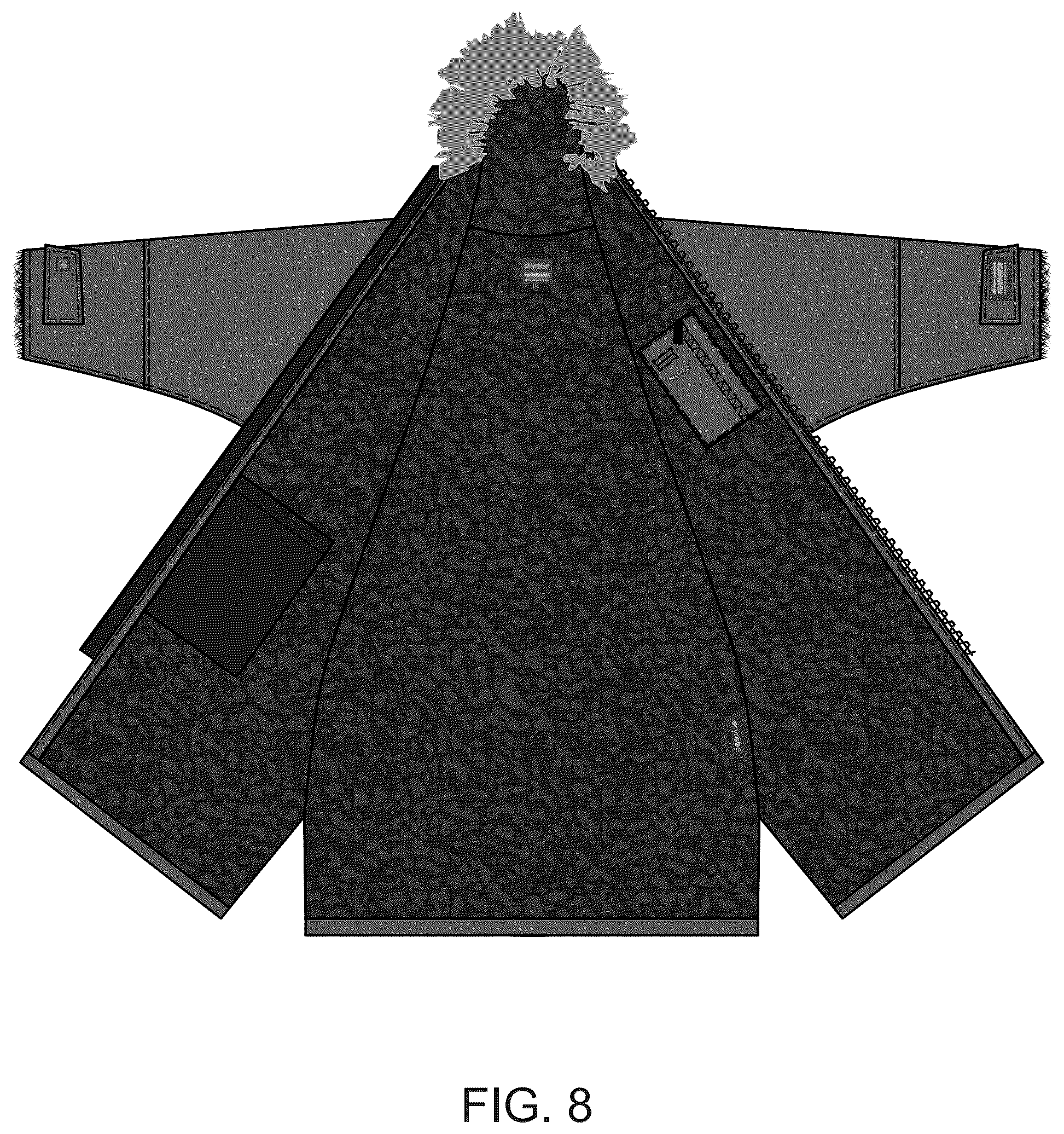Patent USD1123308 Figure 8 – Garment