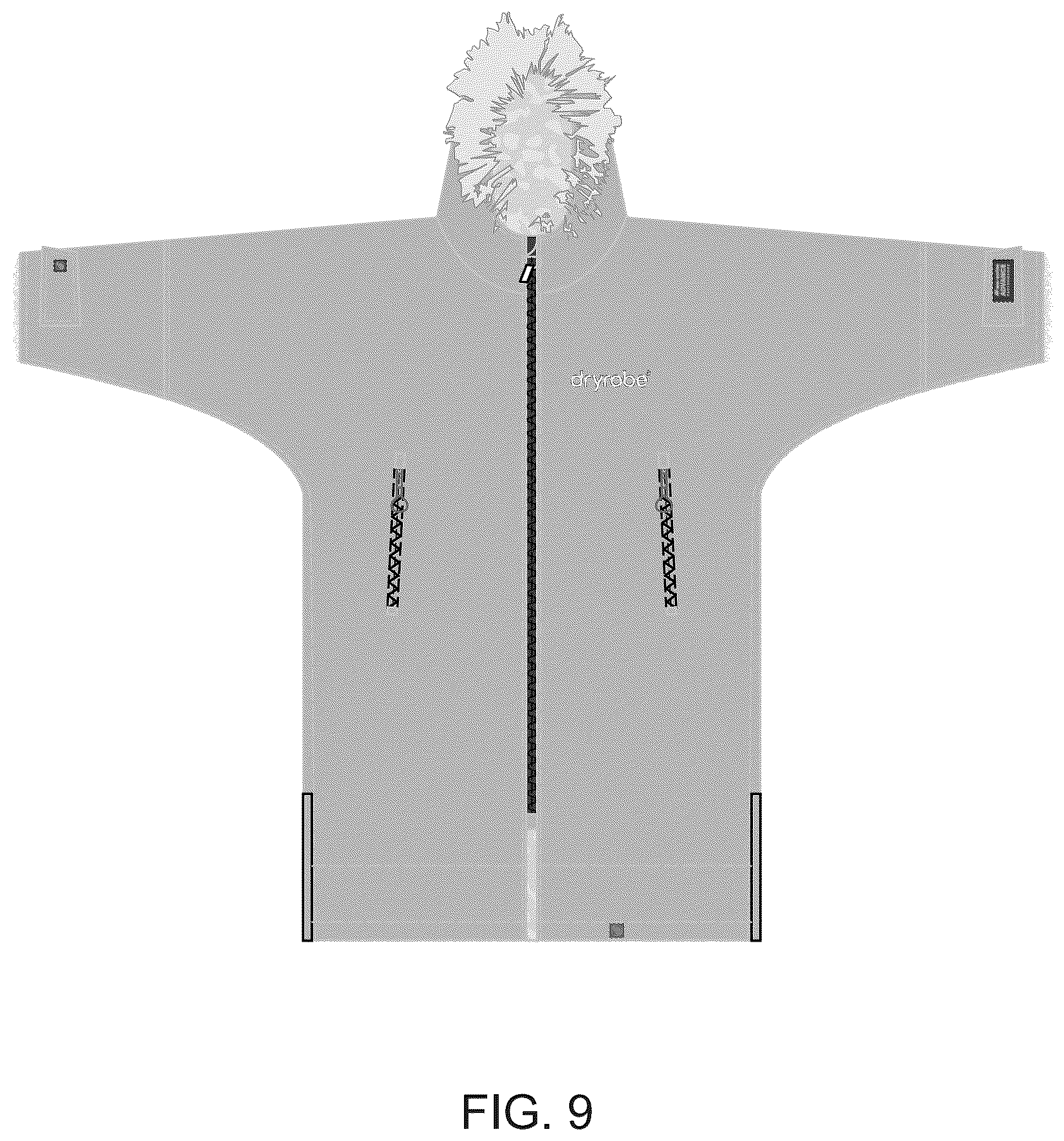 Patent USD1123308 Figure 9 – Garment