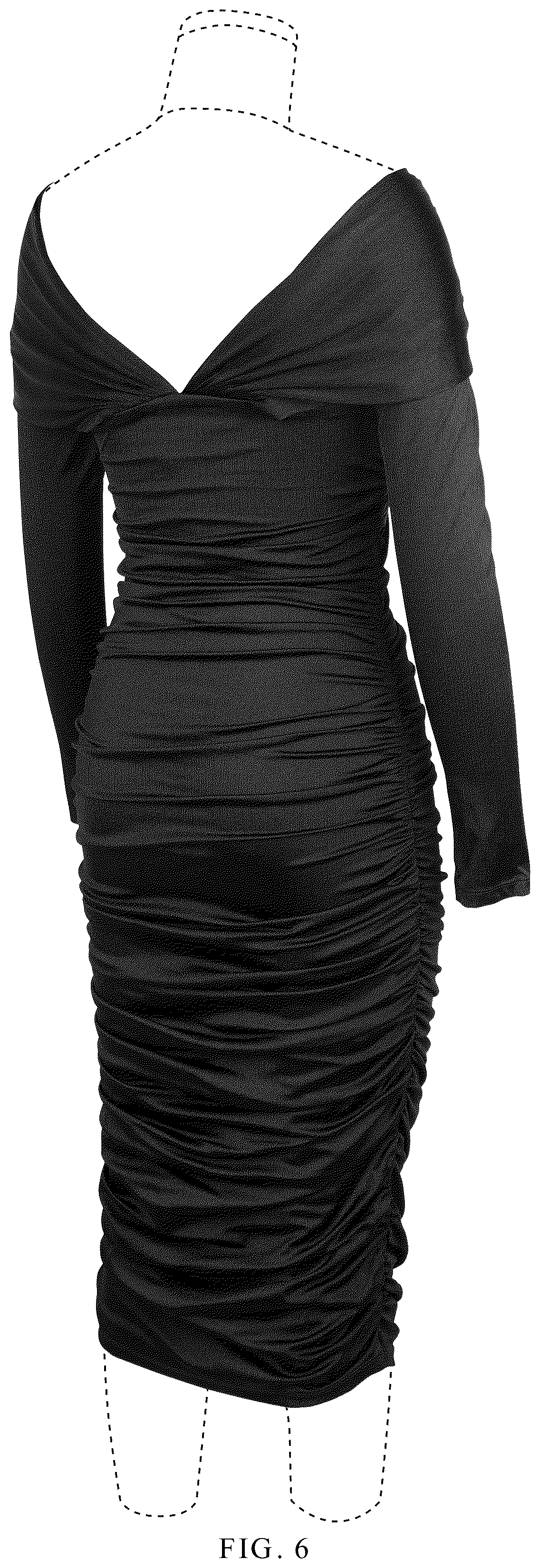 Patent USD1123310 Figure 6 – Dress