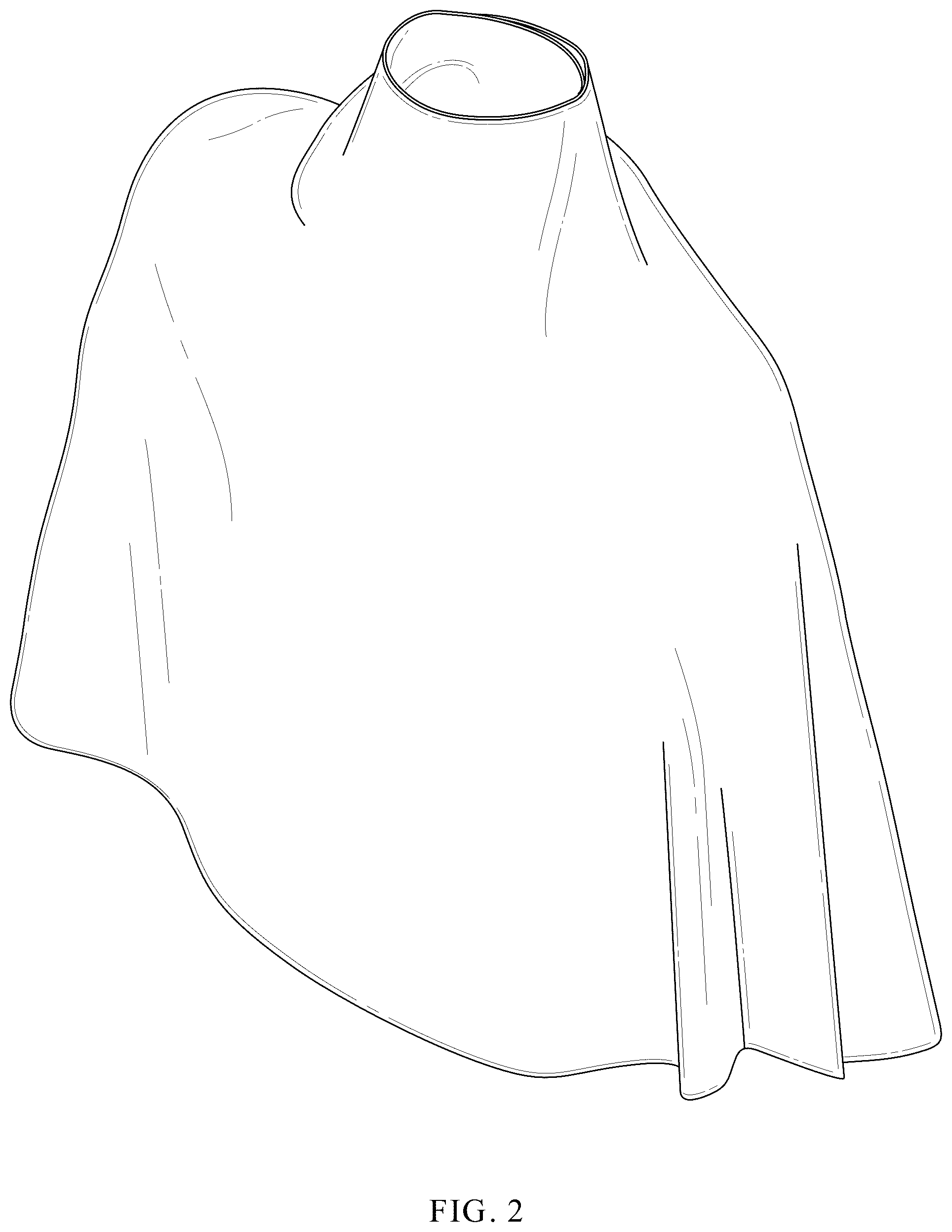 Patent USD1123311 Figure 2 – Waterproof shower cape