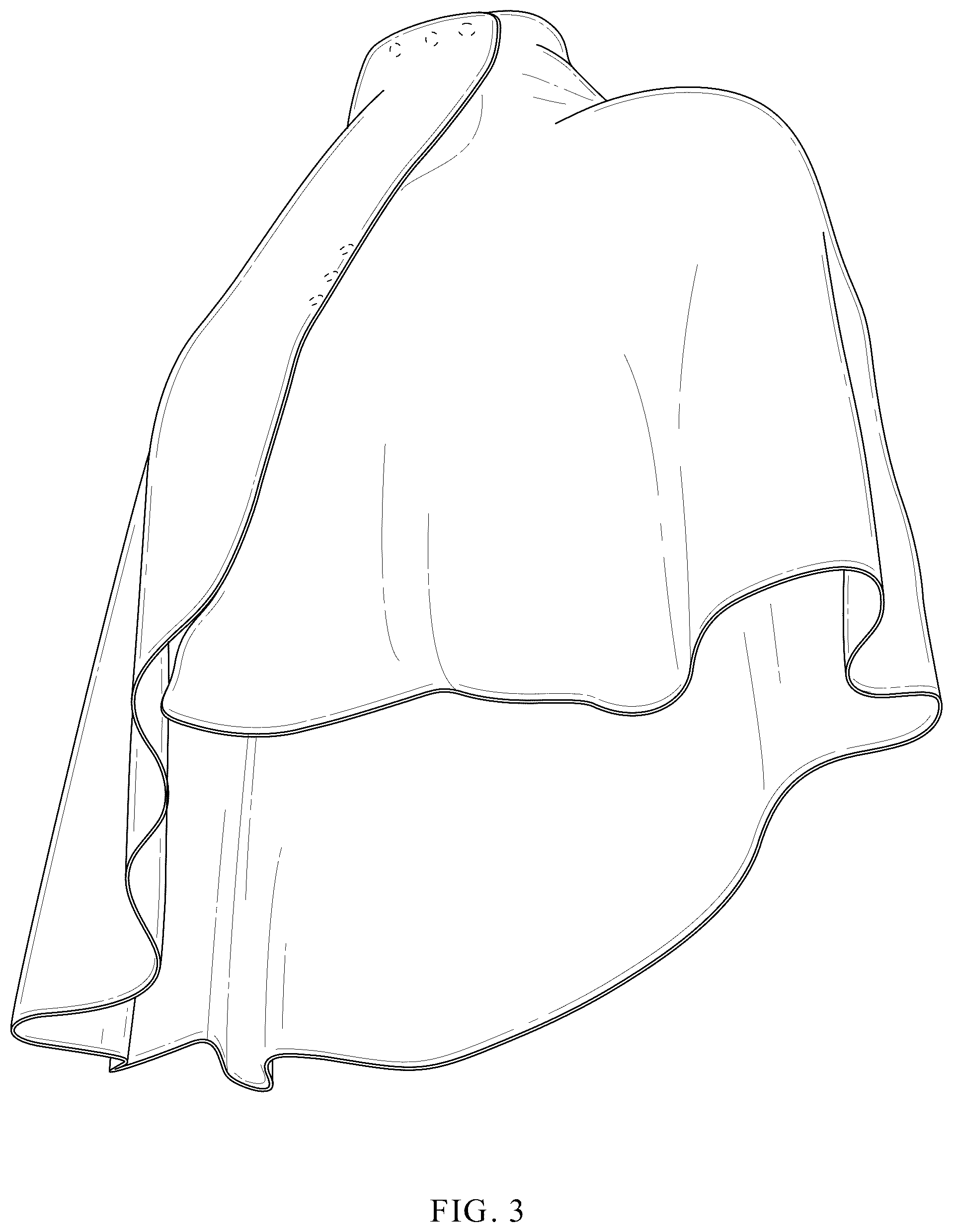 Patent USD1123311 Figure 3 – Waterproof shower cape