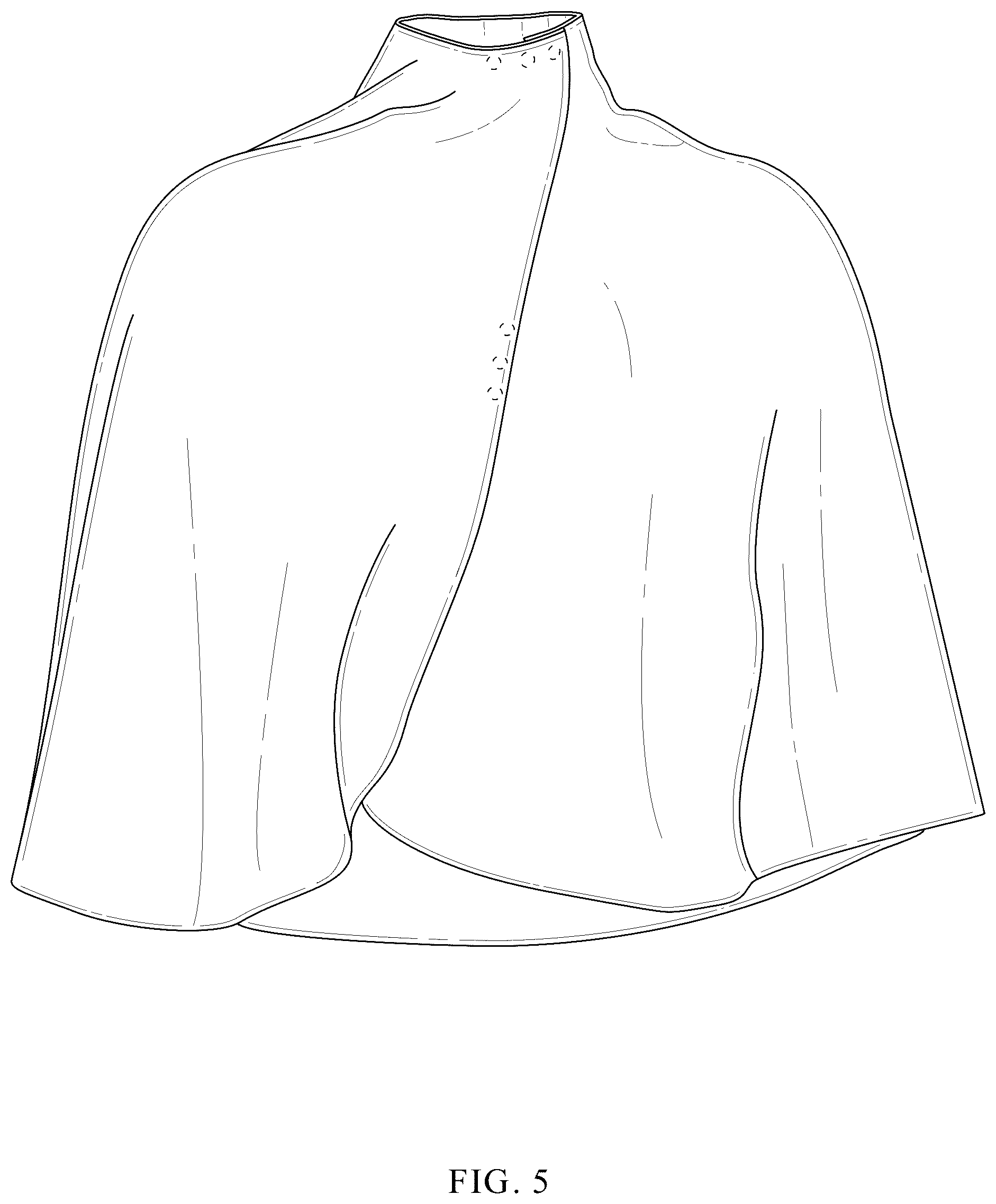 Patent USD1123311 Figure 5 – Waterproof shower cape