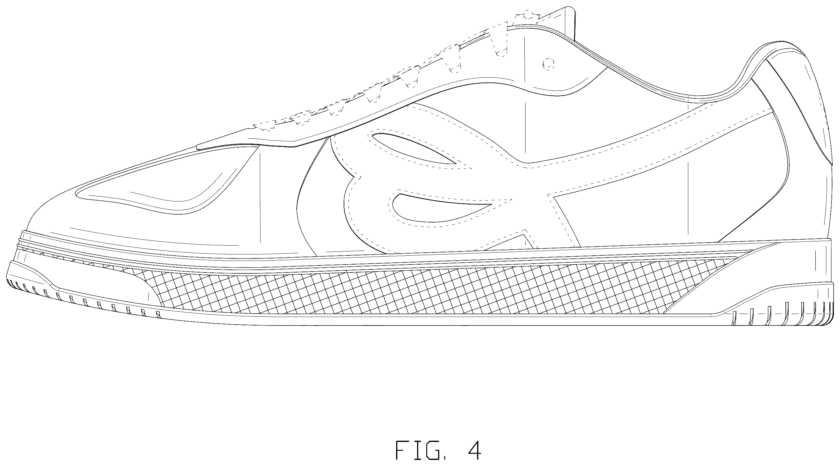 Patent USD1123319 Figure 4 – Shoe