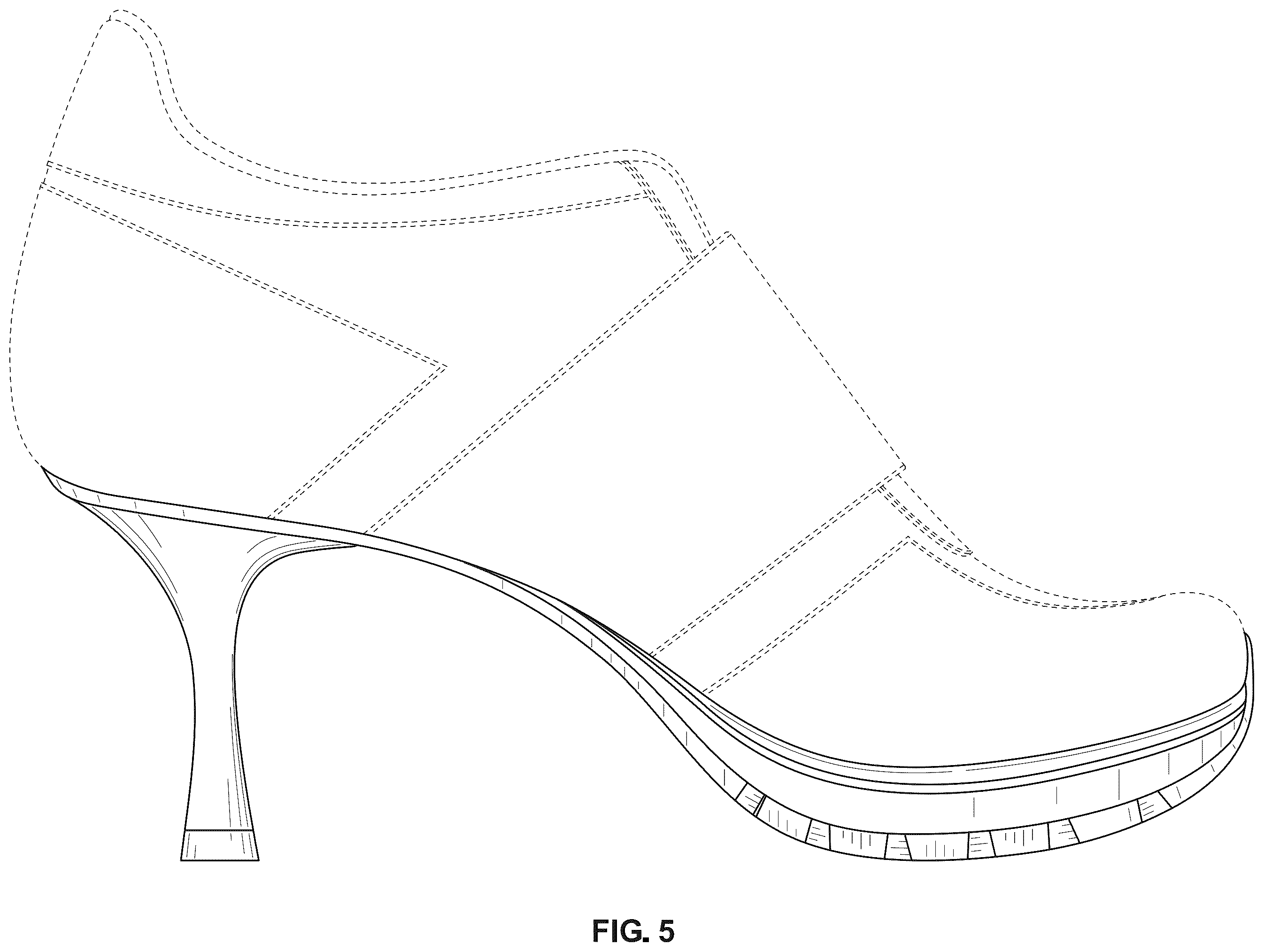 Patent USD1123331 Figure 5 – Shoe