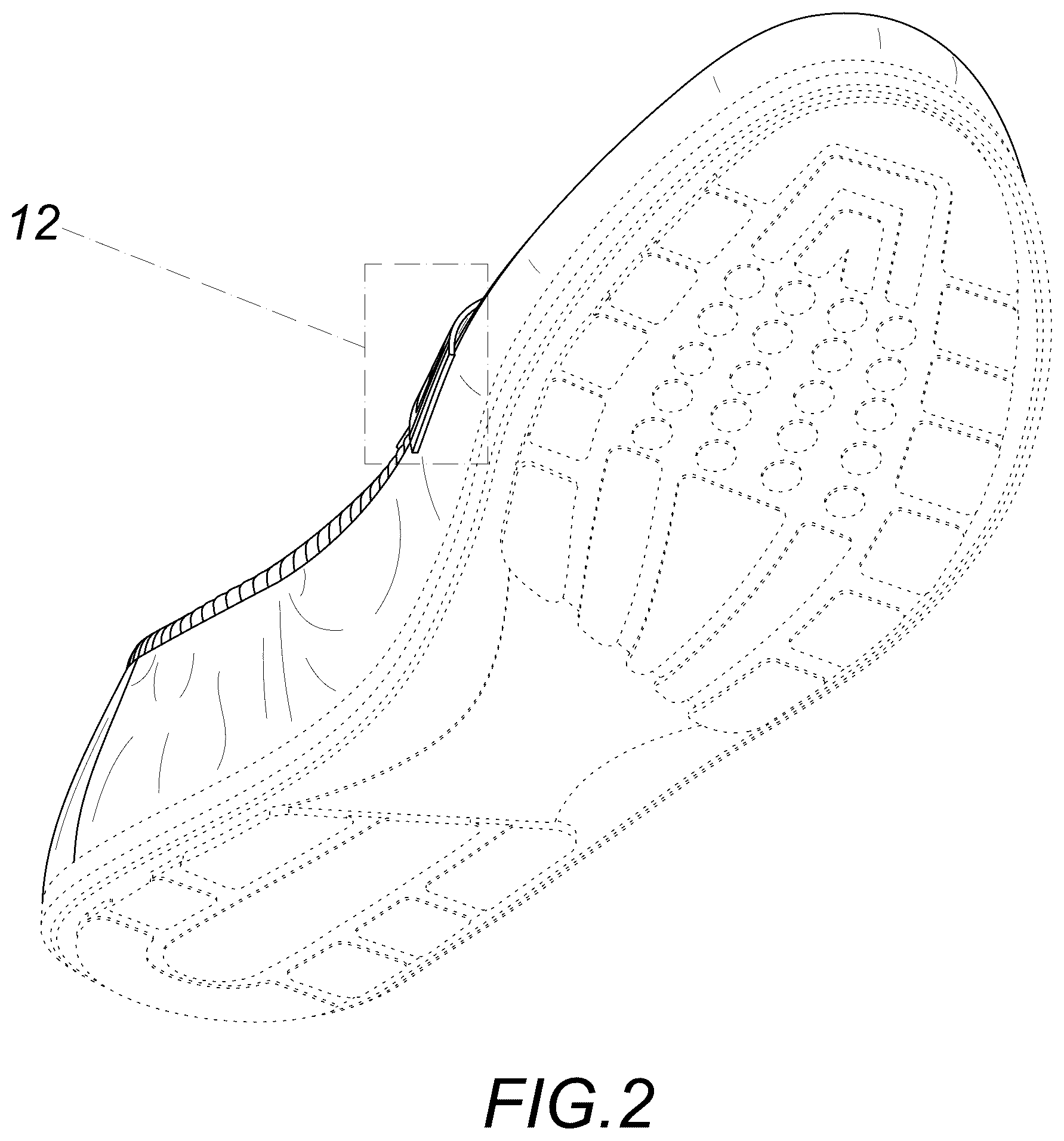 Patent USD1123332 Figure 2 – Shoe