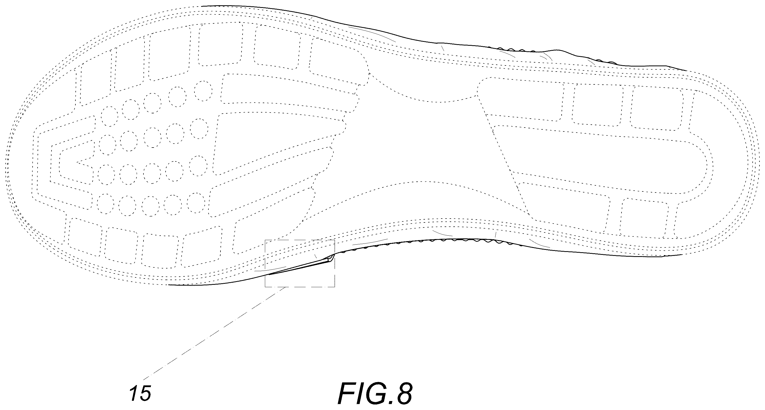 Patent USD1123332 Figure 8 – Shoe