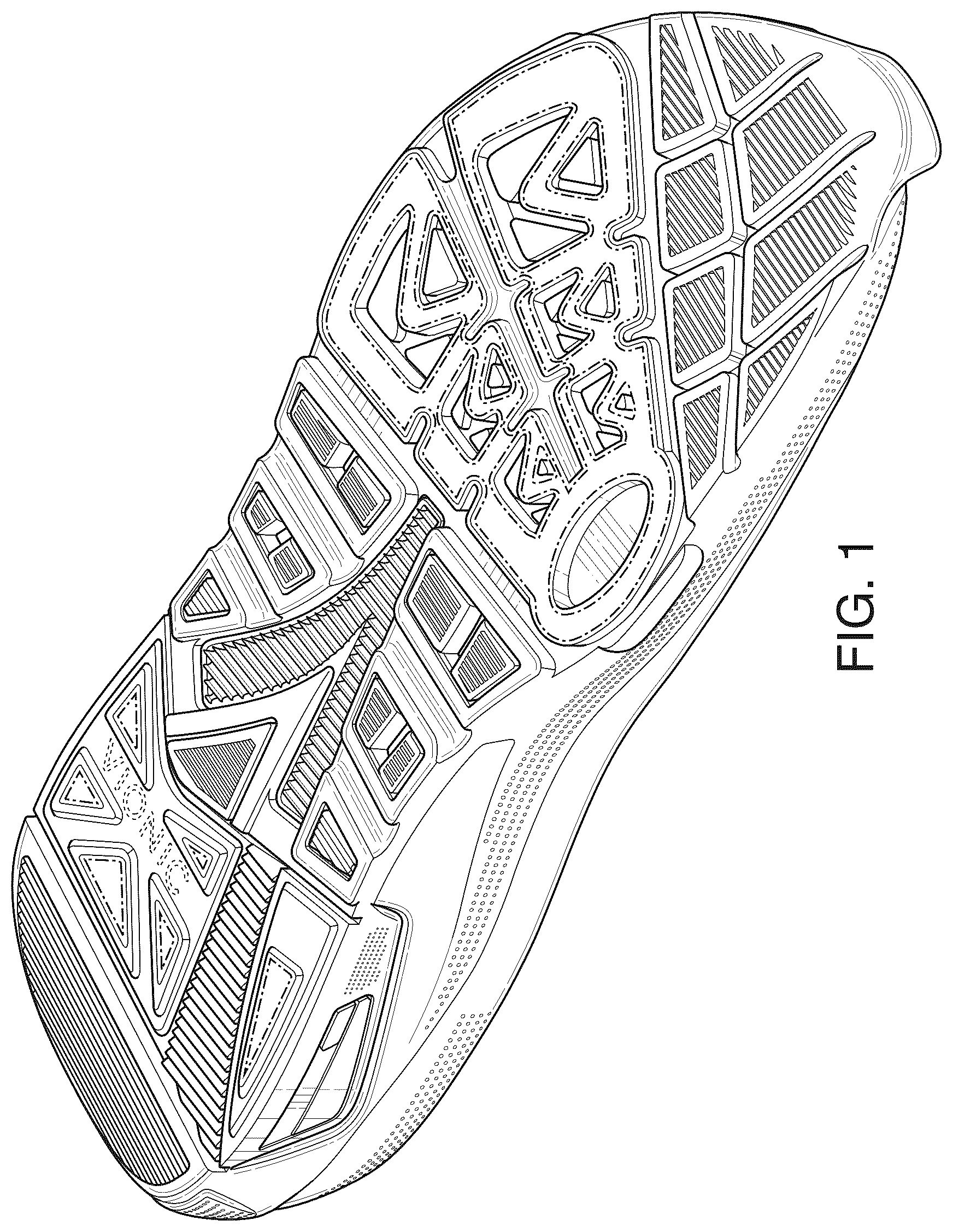 Patent USD1123334 — Shoe sole — Figure 1