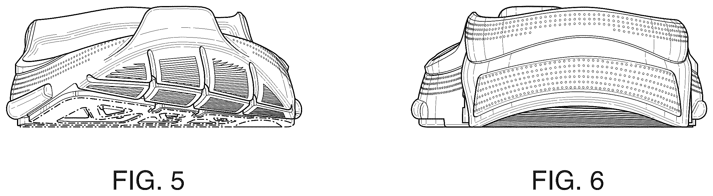 Patent USD1123334 Figure 5 – Shoe sole