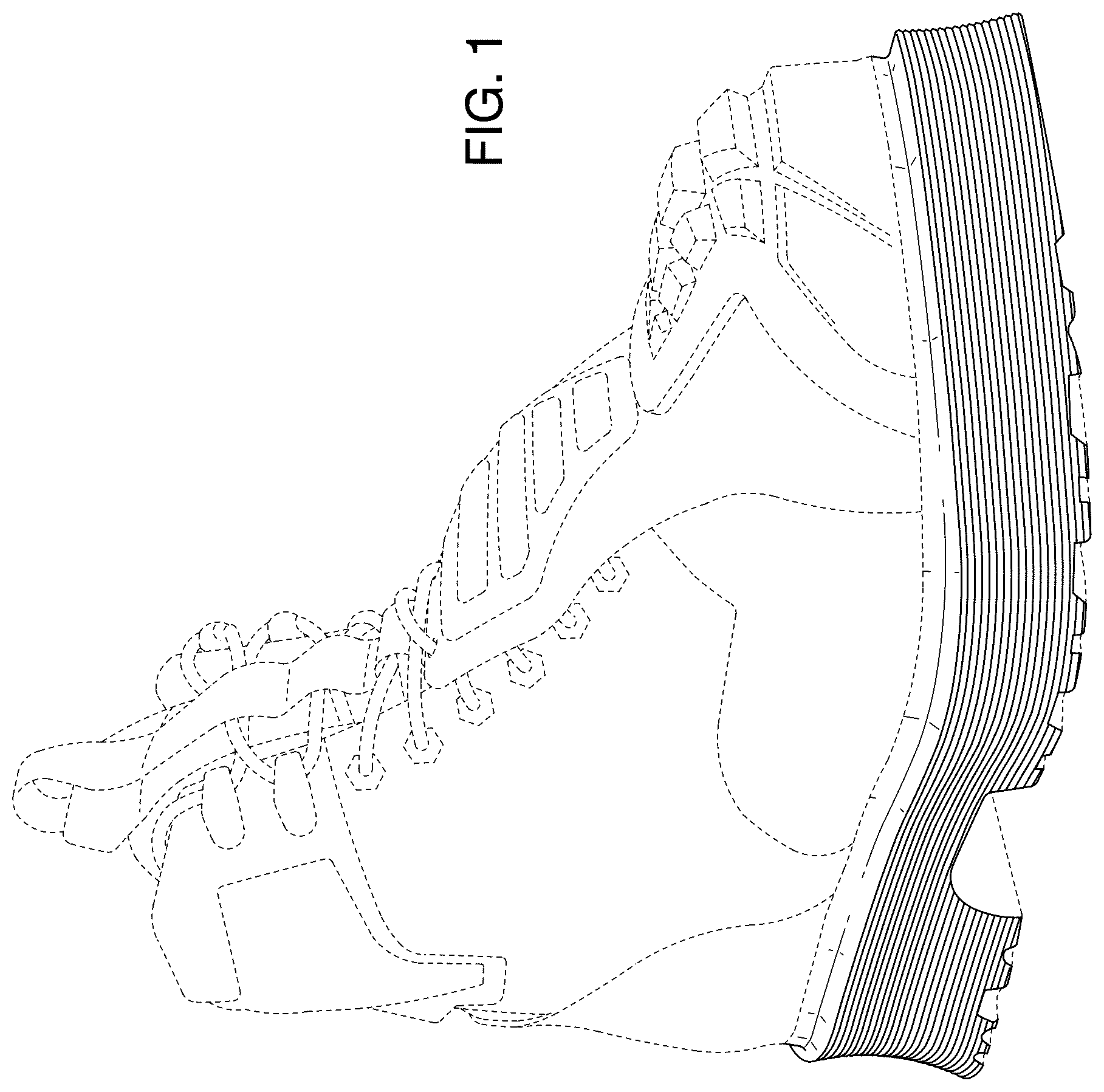 Patent USD1123336 — Footwear sole — Figure 1