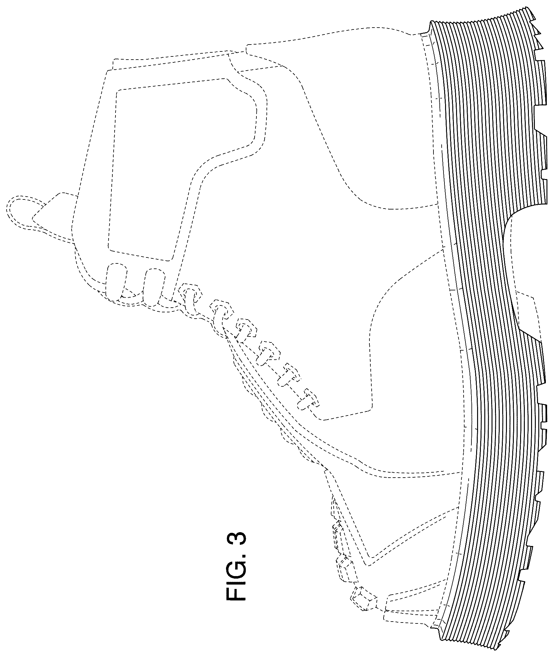 Patent USD1123336 Figure 3 – Footwear sole
