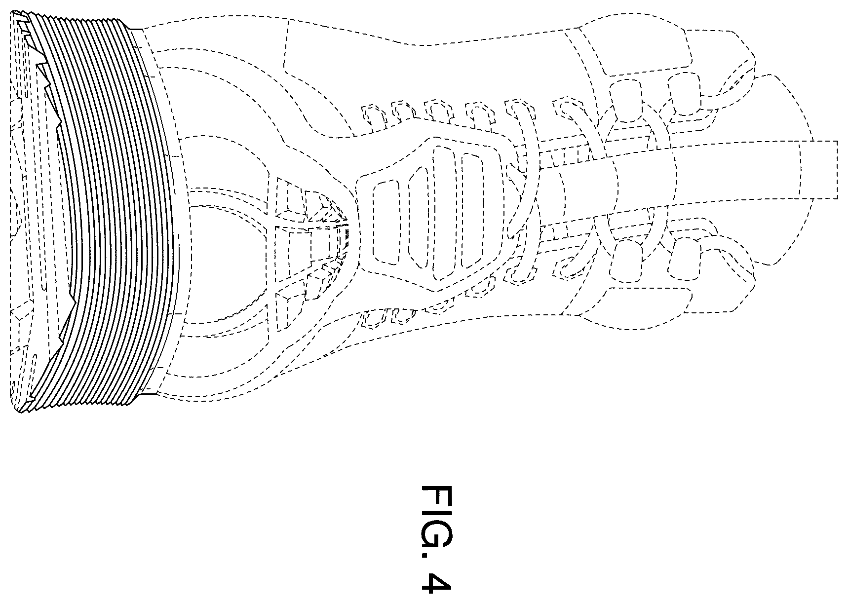 Patent USD1123336 Figure 4 – Footwear sole