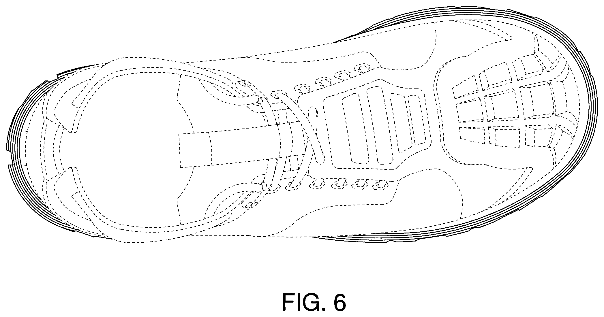 Patent USD1123336 Figure 6 – Footwear sole
