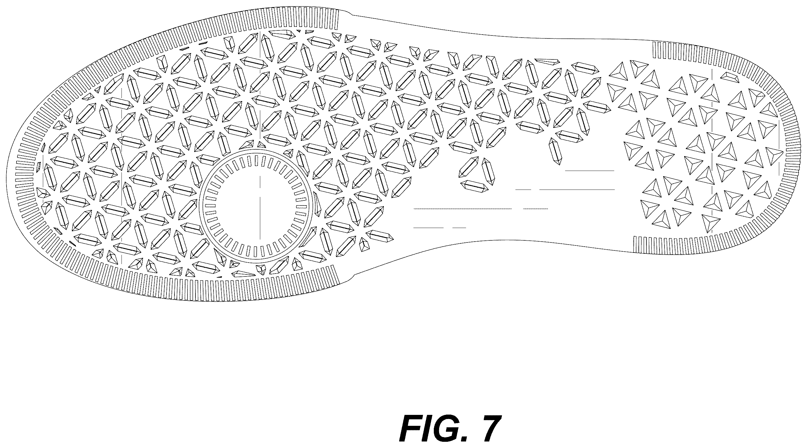 Patent USD1123337 Figure 7 – Sole for footwear