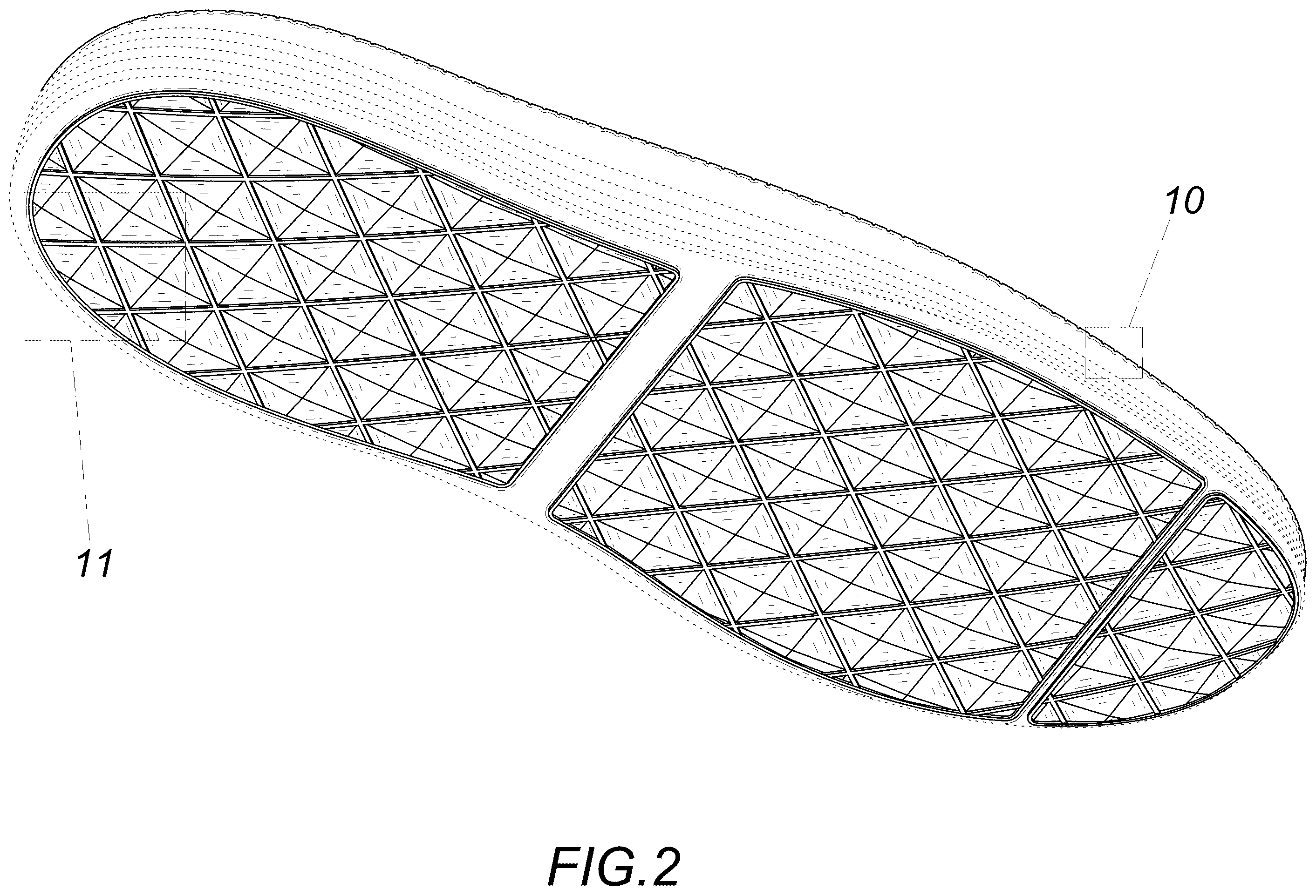Patent USD1123339 Figure 2 – Shoe sole