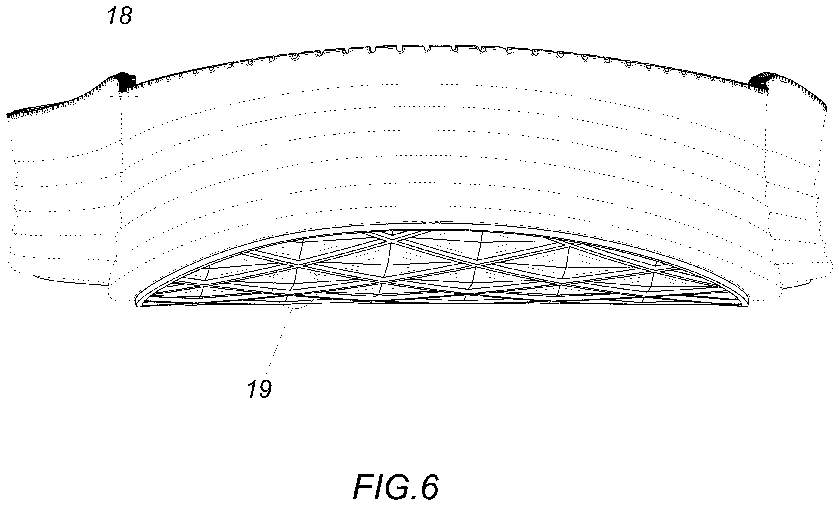 Patent USD1123339 Figure 6 – Shoe sole