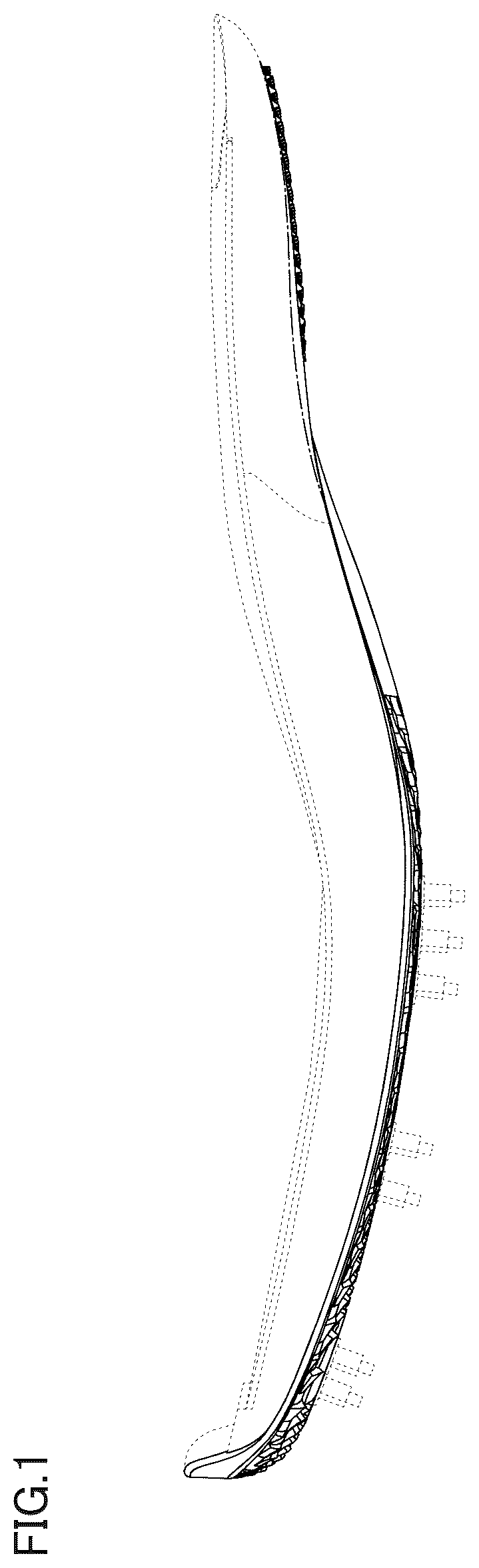 Patent USD1123341 Figure 1 – Shoe sole