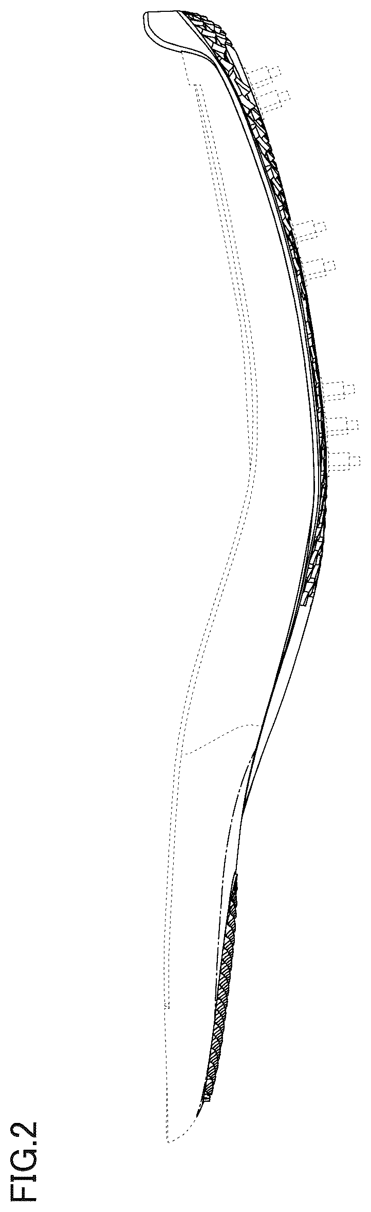 Patent USD1123341 Figure 2 – Shoe sole