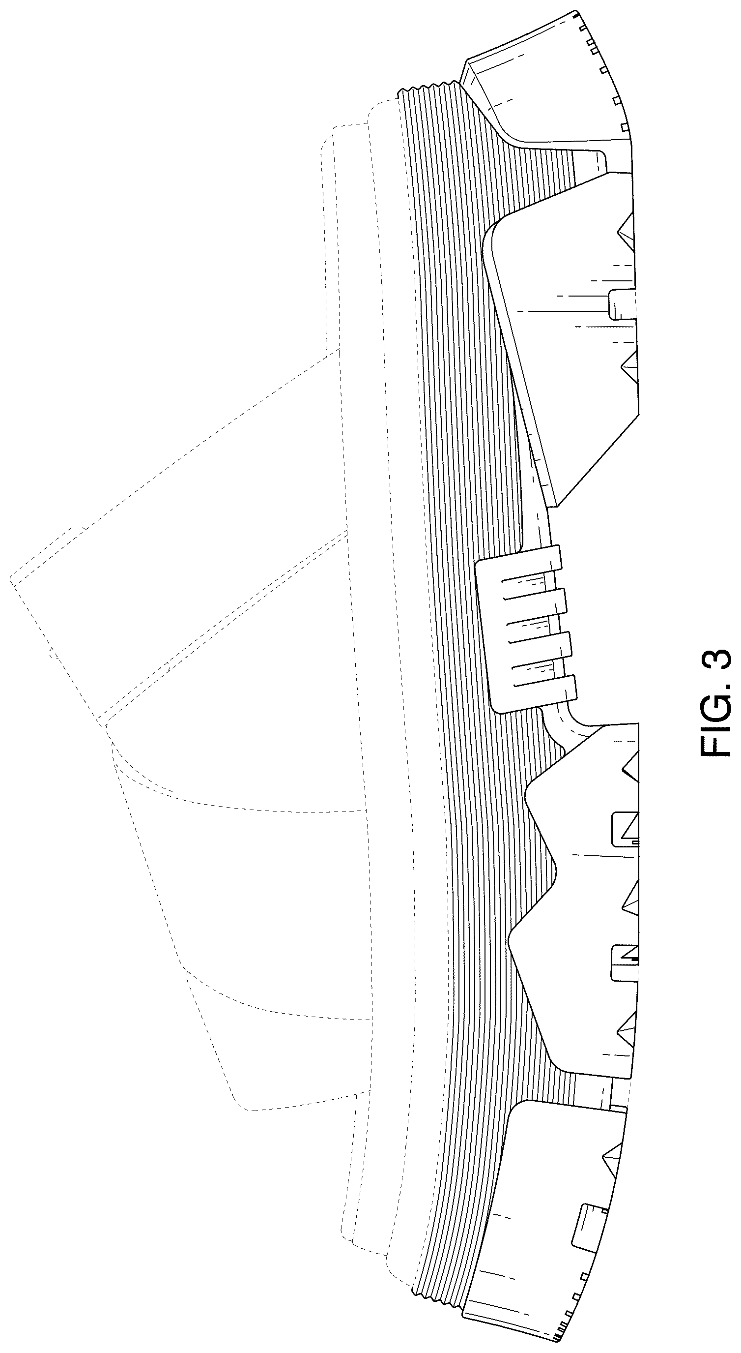 Patent USD1123342 Figure 3 – Footwear sole