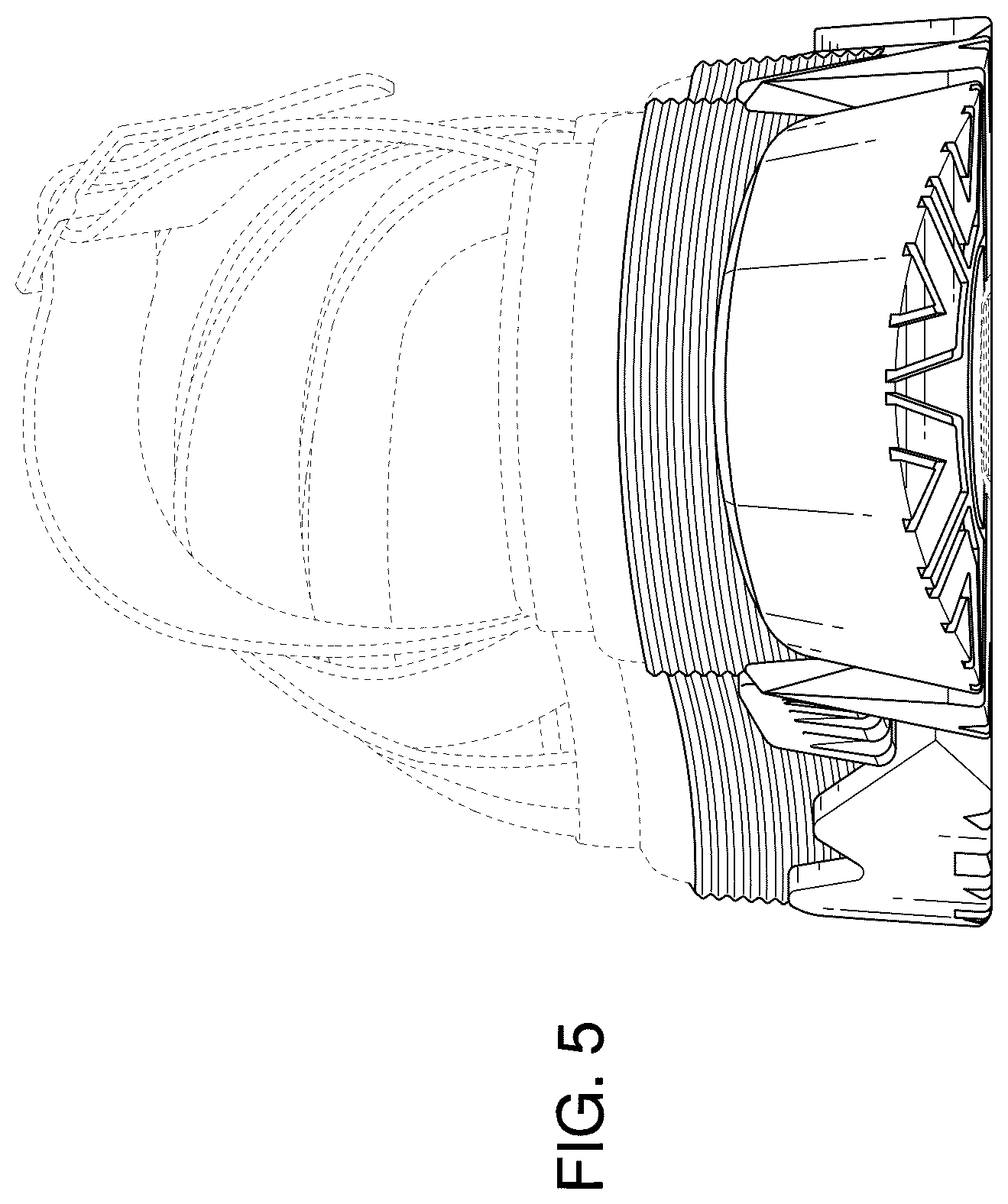 Patent USD1123342 Figure 5 – Footwear sole