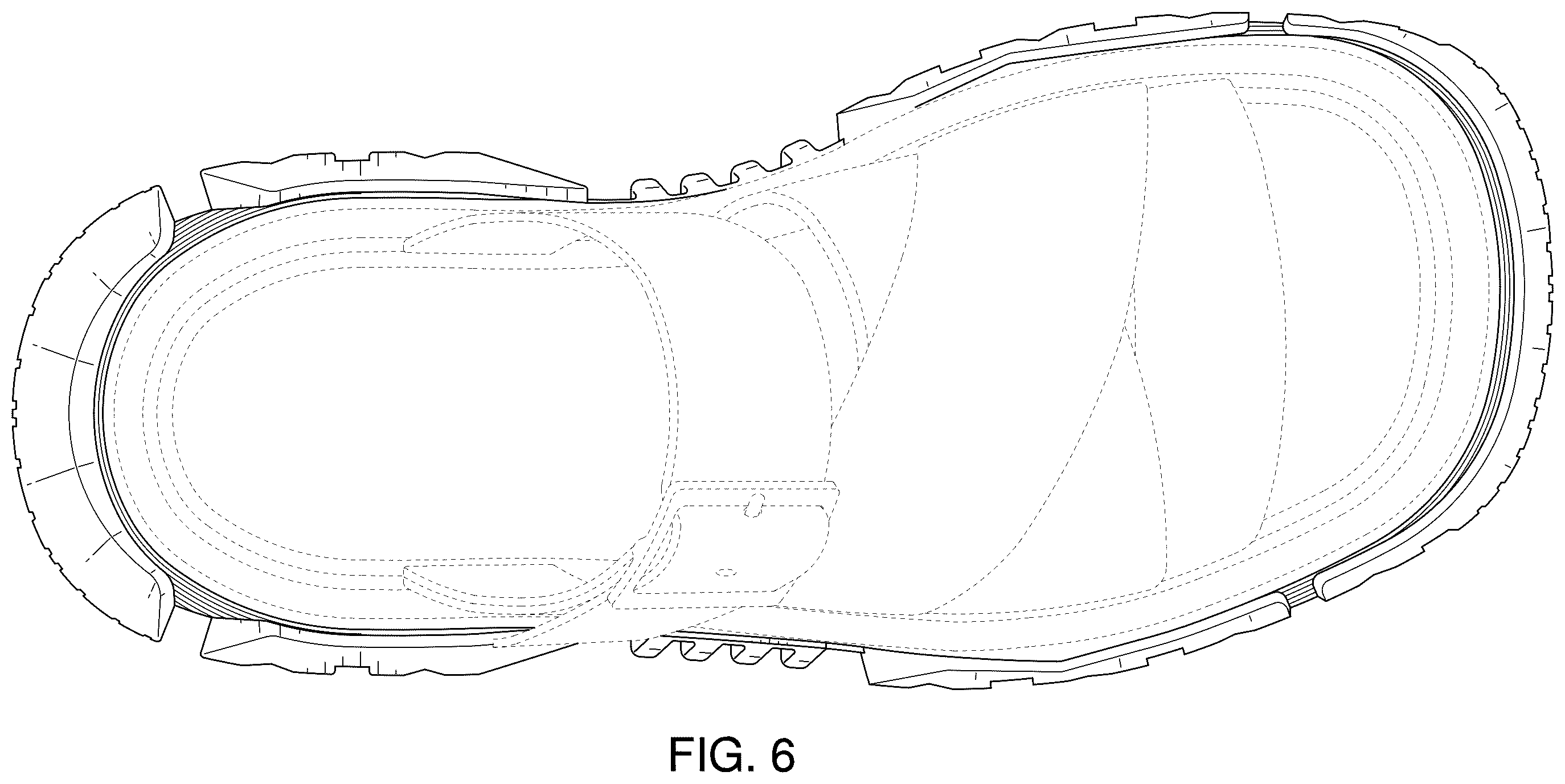 Patent USD1123342 Figure 6 – Footwear sole