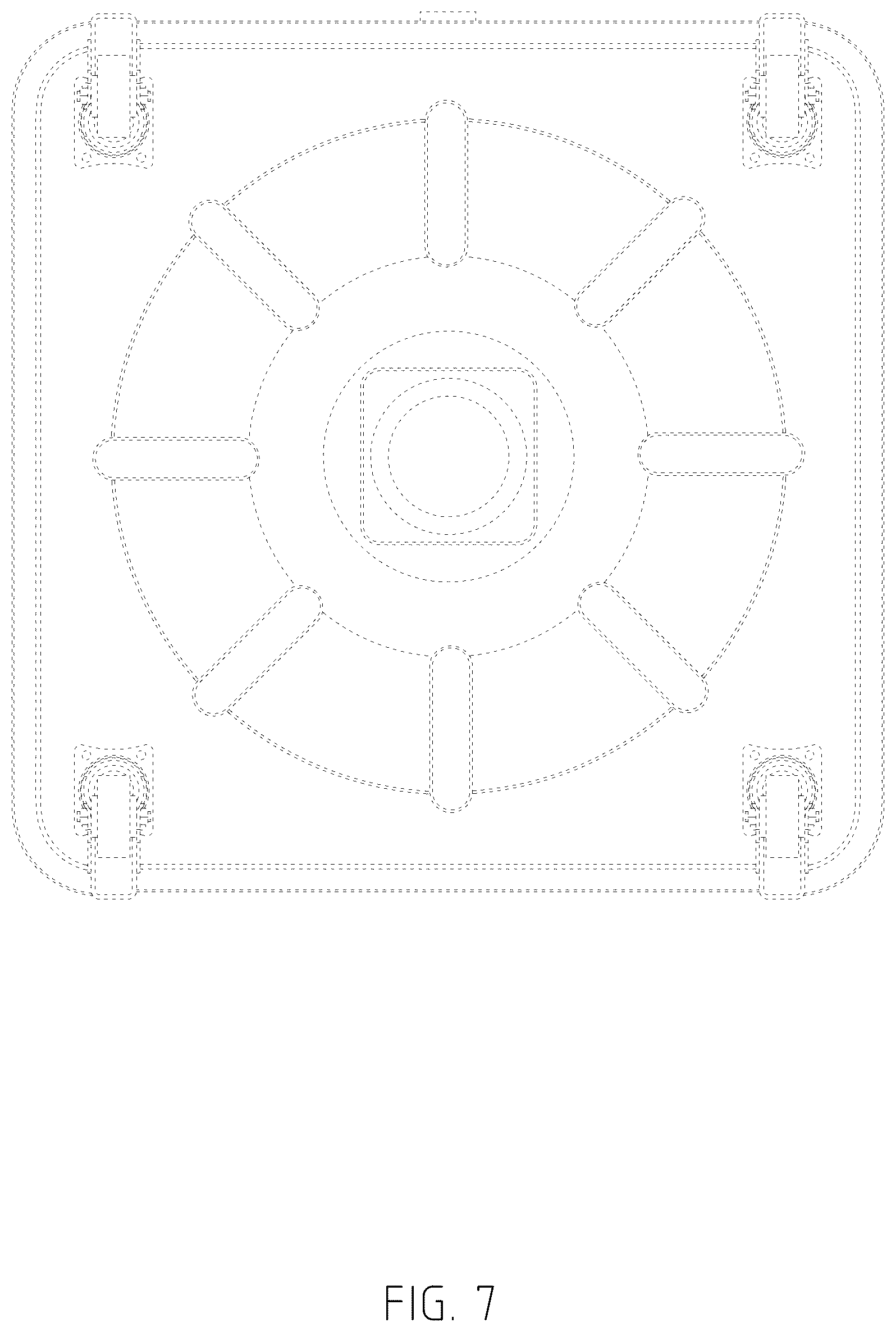 Patent USD1123347 Figure 7 – Umbrella base