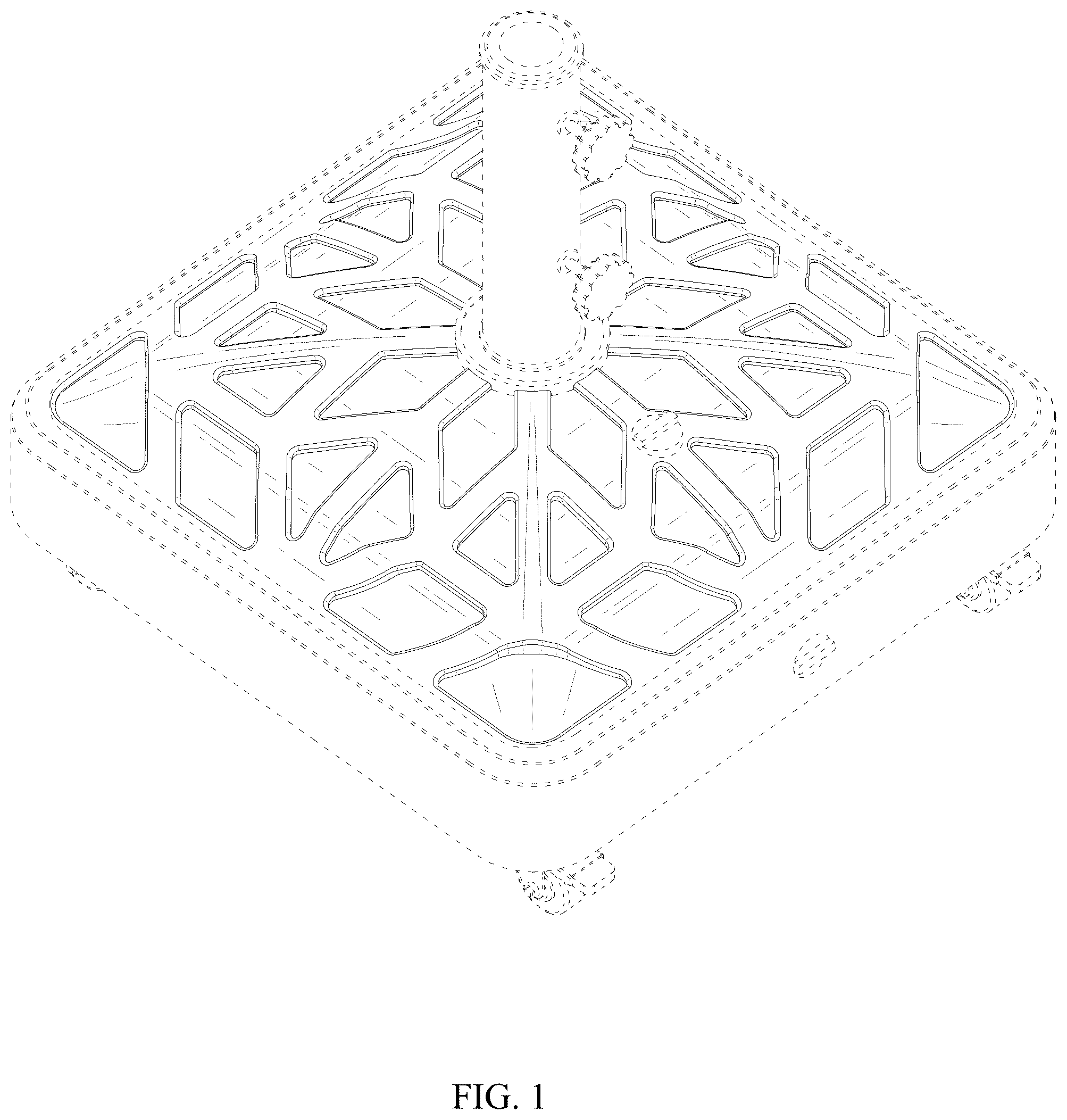Patent USD1123348 Figure 1 – Umbrella base