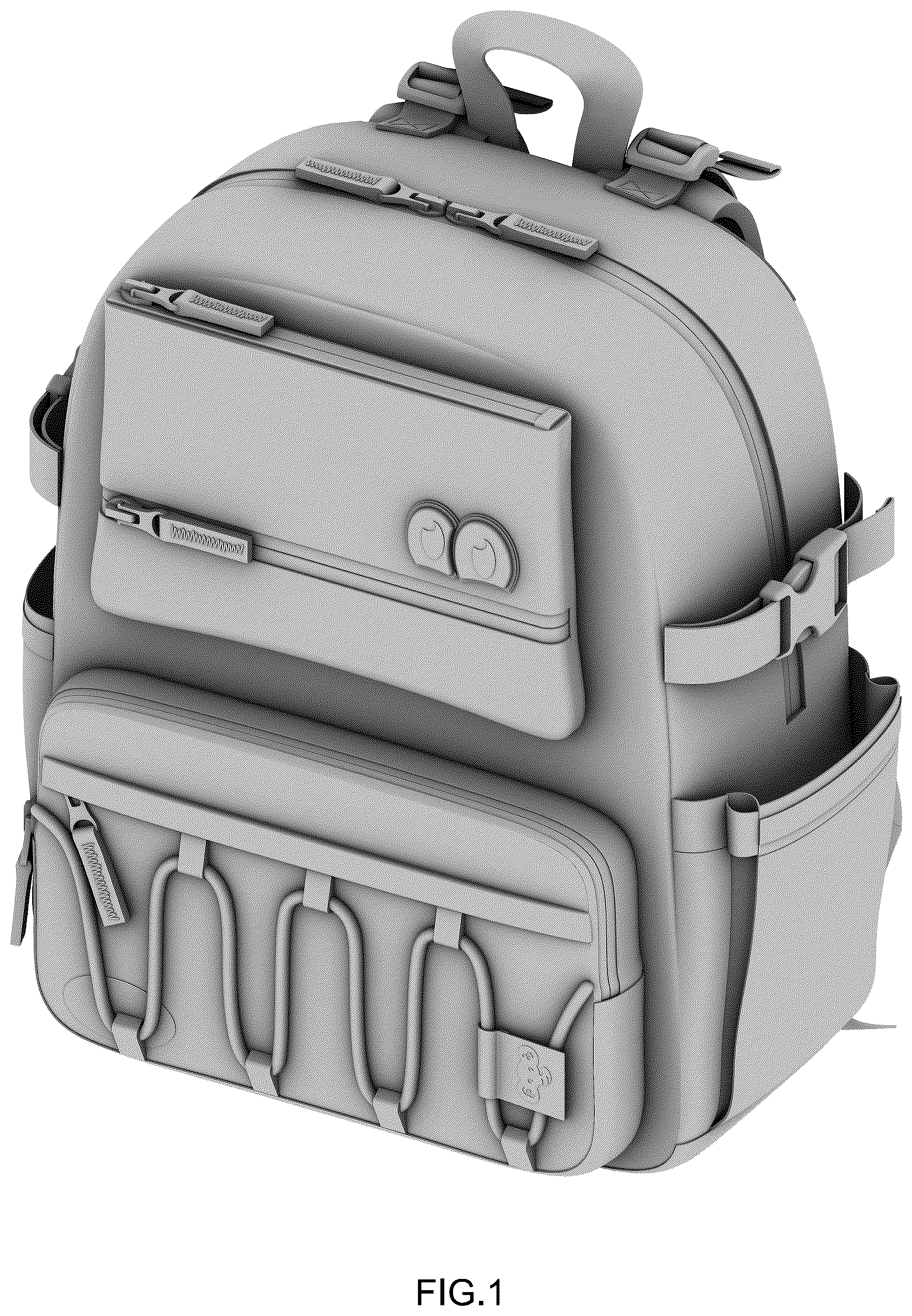 Patent USD1123358 Figure 1 – Backpack