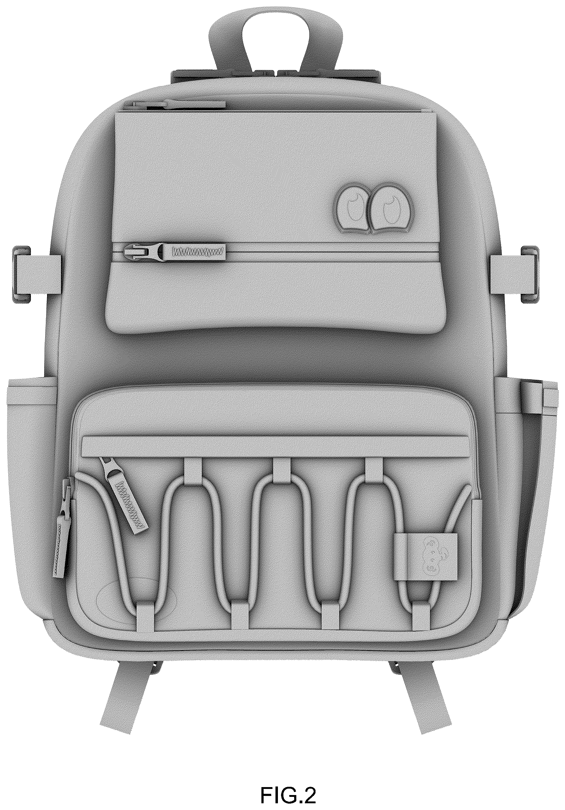 Patent USD1123358 Figure 2 – Backpack