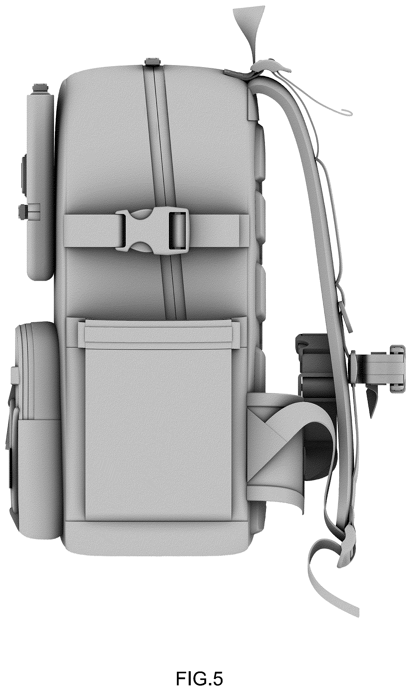 Patent USD1123358 Figure 5 – Backpack