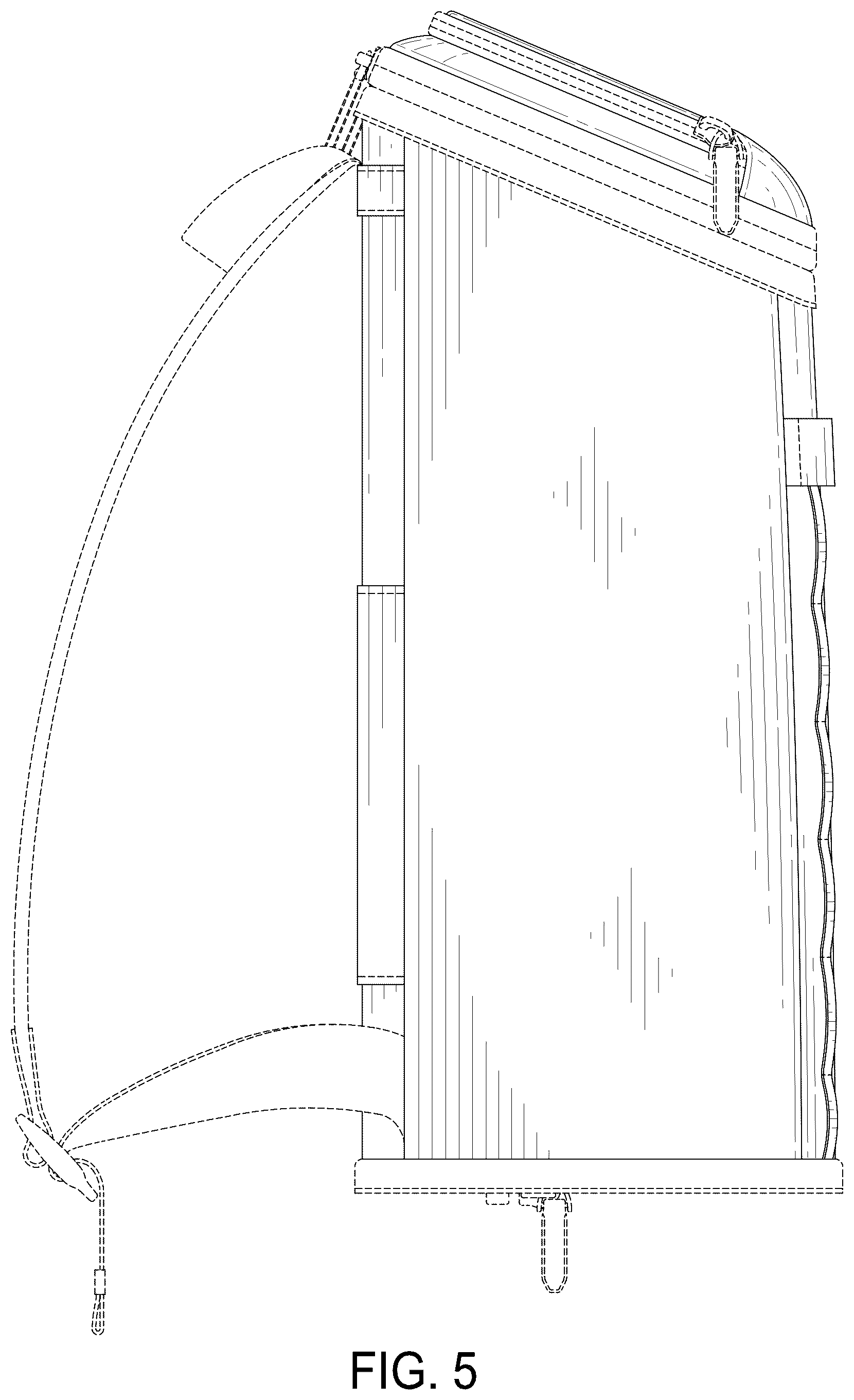 Patent USD1123359 Figure 5 – Foldable backpack