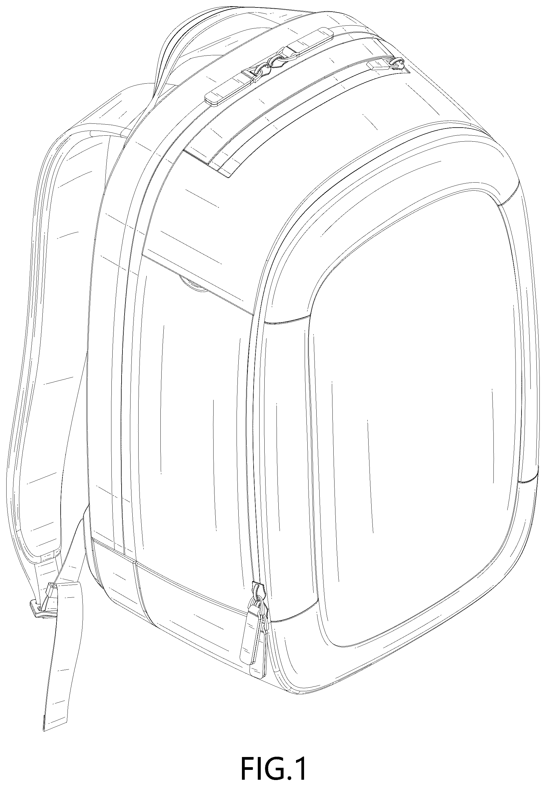 Patent USD1123360 Figure 1 – Backpack