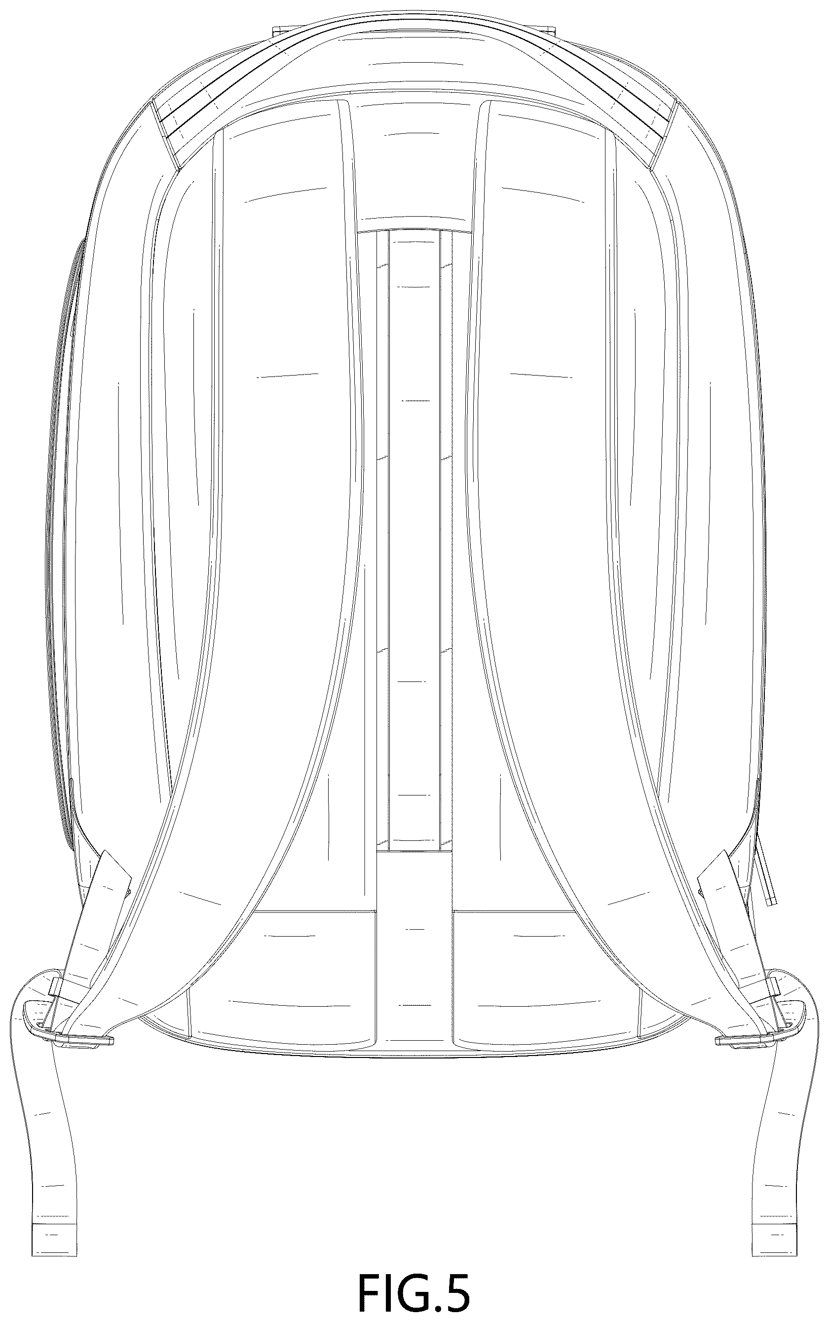 Patent USD1123360 Figure 5 – Backpack